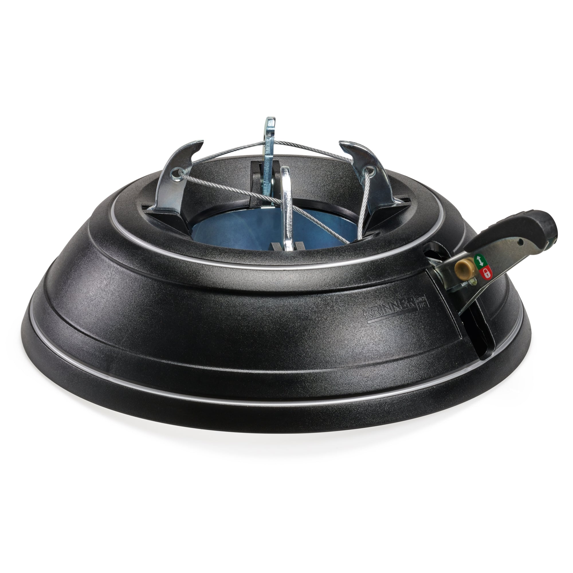 KRINNER Tree Genie Black Indoor & Outdoor Christmas Tree Stand, Vario - Foot Pedal Setup for 8 Foot Trees