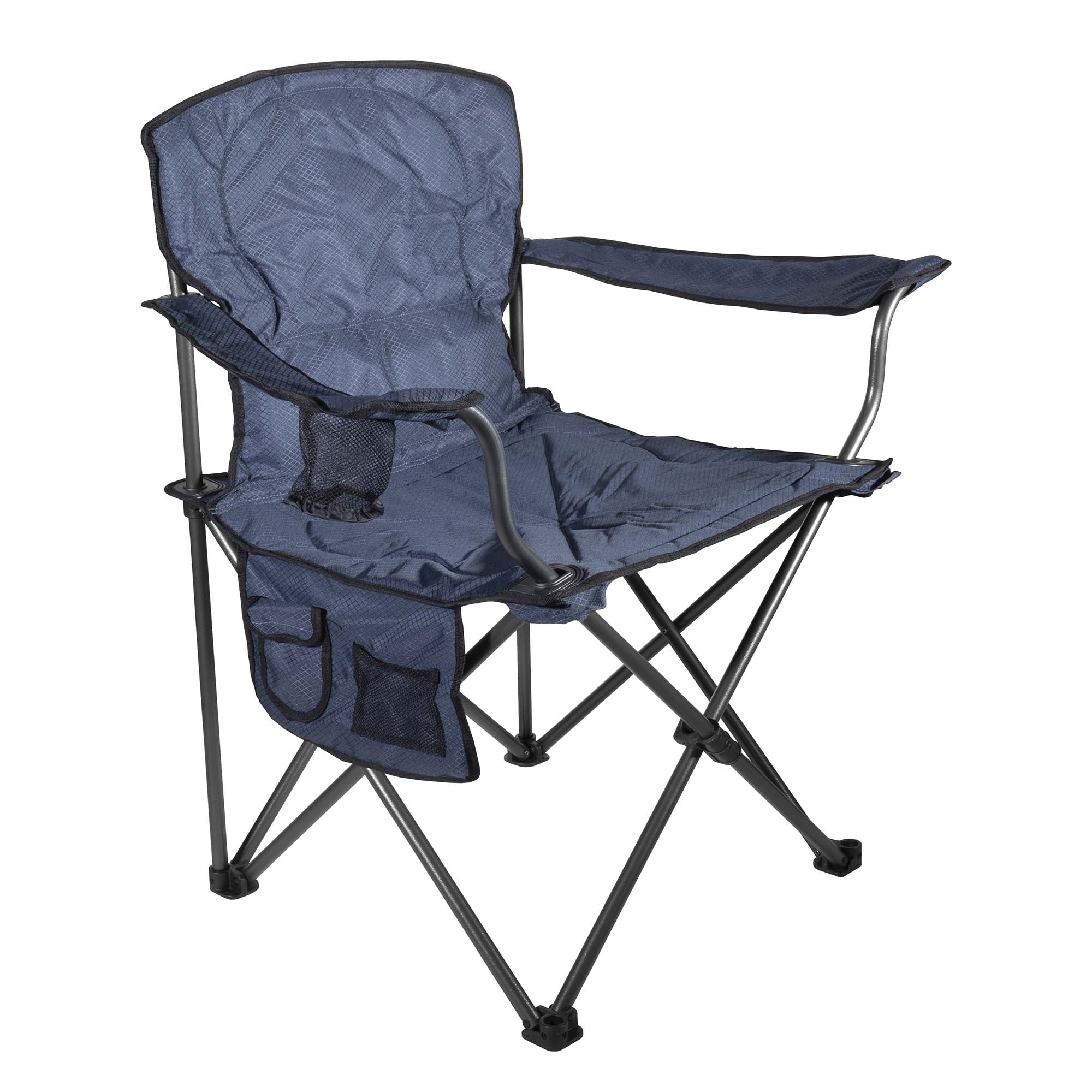 Four Seasons Courtyard Oversized Folding Padded Arm Chair, Blue (300lb Capacity)