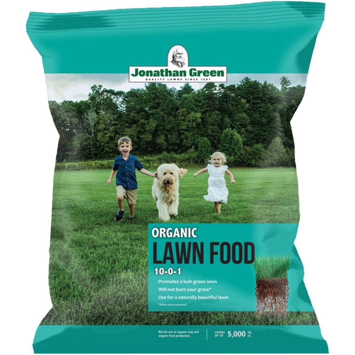 Jonathan Green 10-0-1 Organic Lawn Food, 15.5lb, Covers 5,000 sq ft