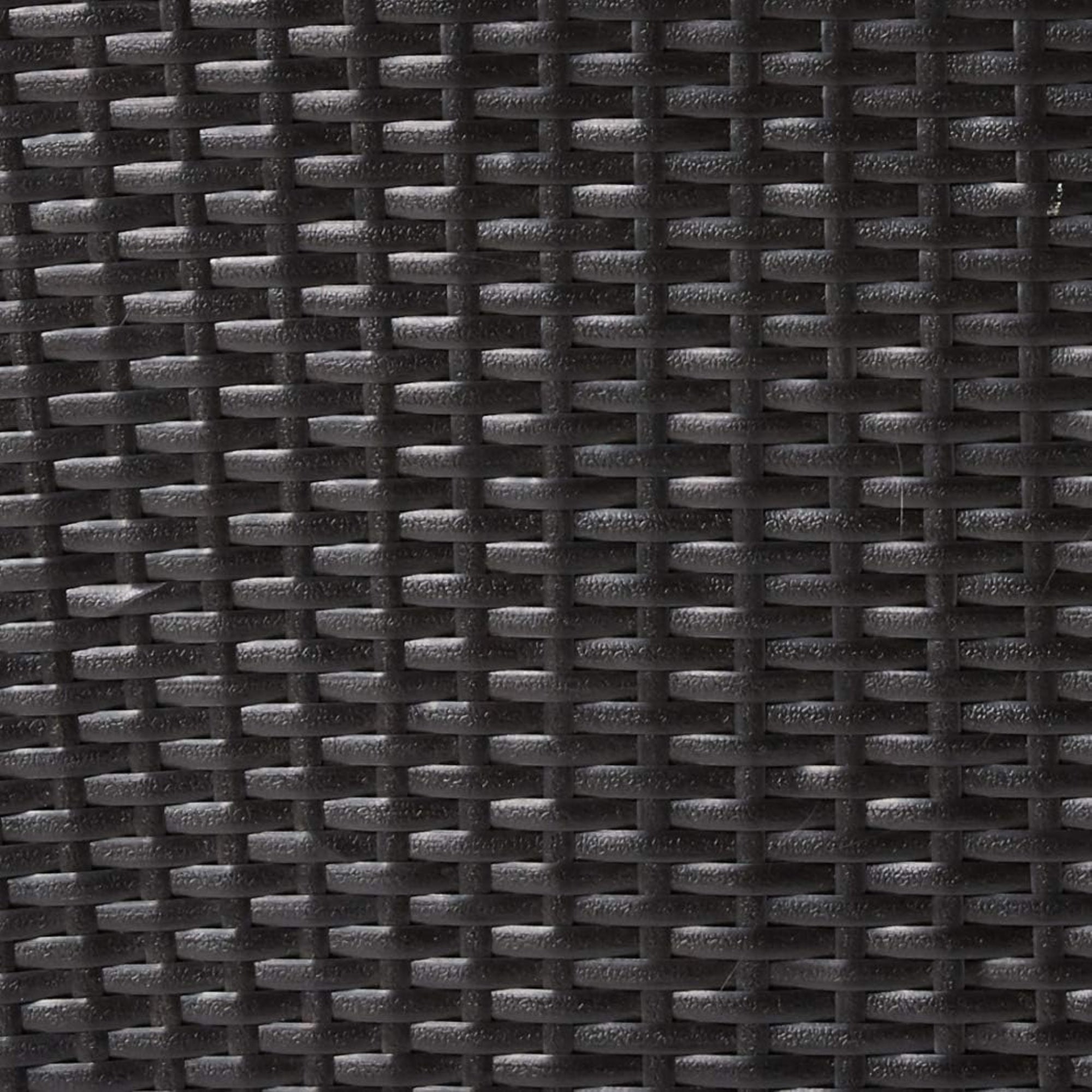 DMC Resin Indoor/Outdoor Square Wicker Vista Planter, Black, 14in