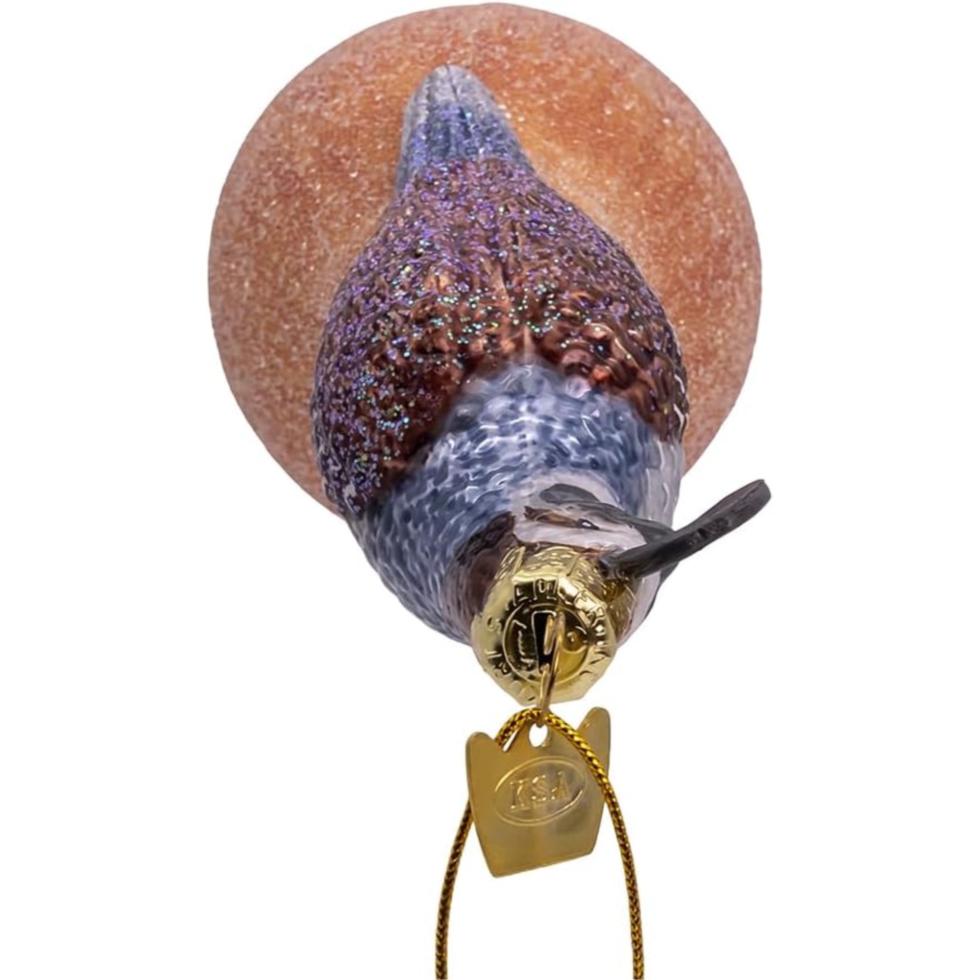 Kurt Adler Nobel Gems Collection Glass Christmas Ornament, Partridge in a Pear Tree
