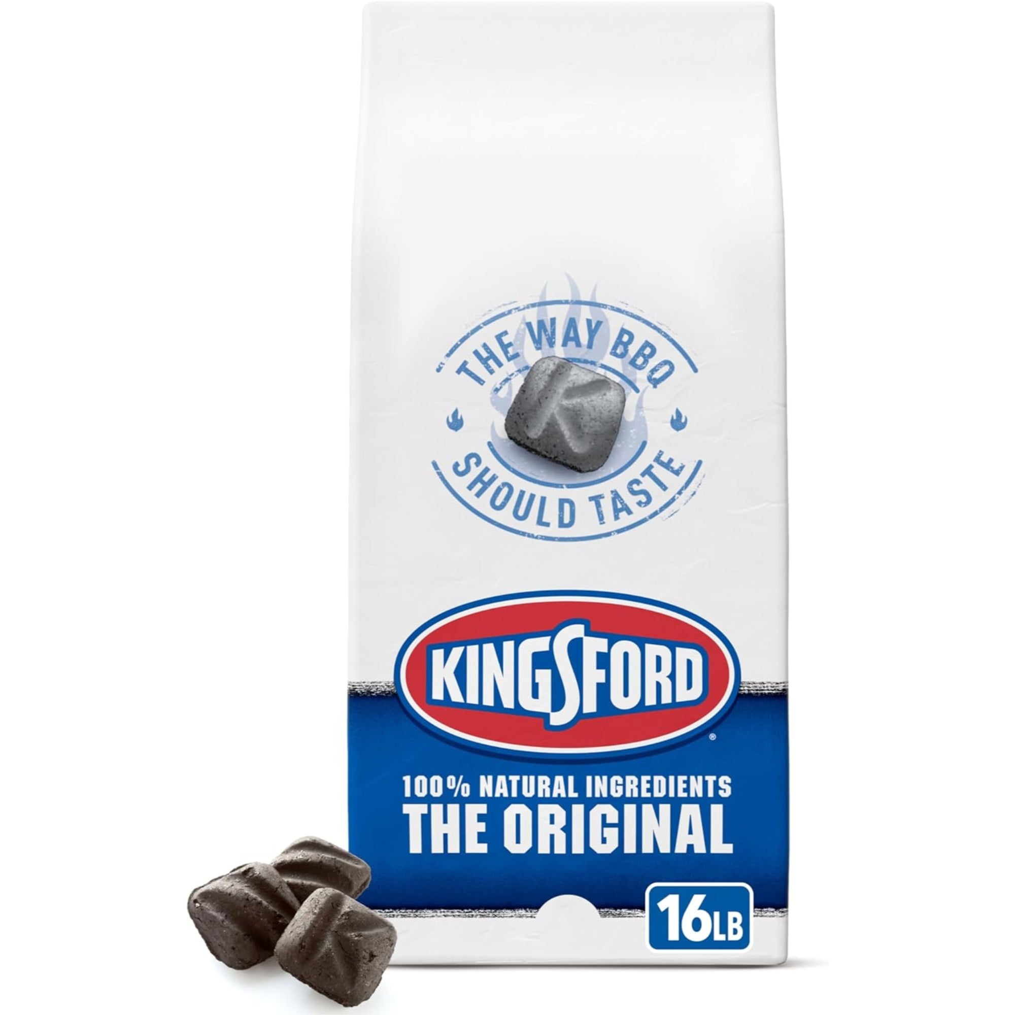 Kingsford The Original Natural Charcoal Briquettes for BBQ Grilling, 16lbs