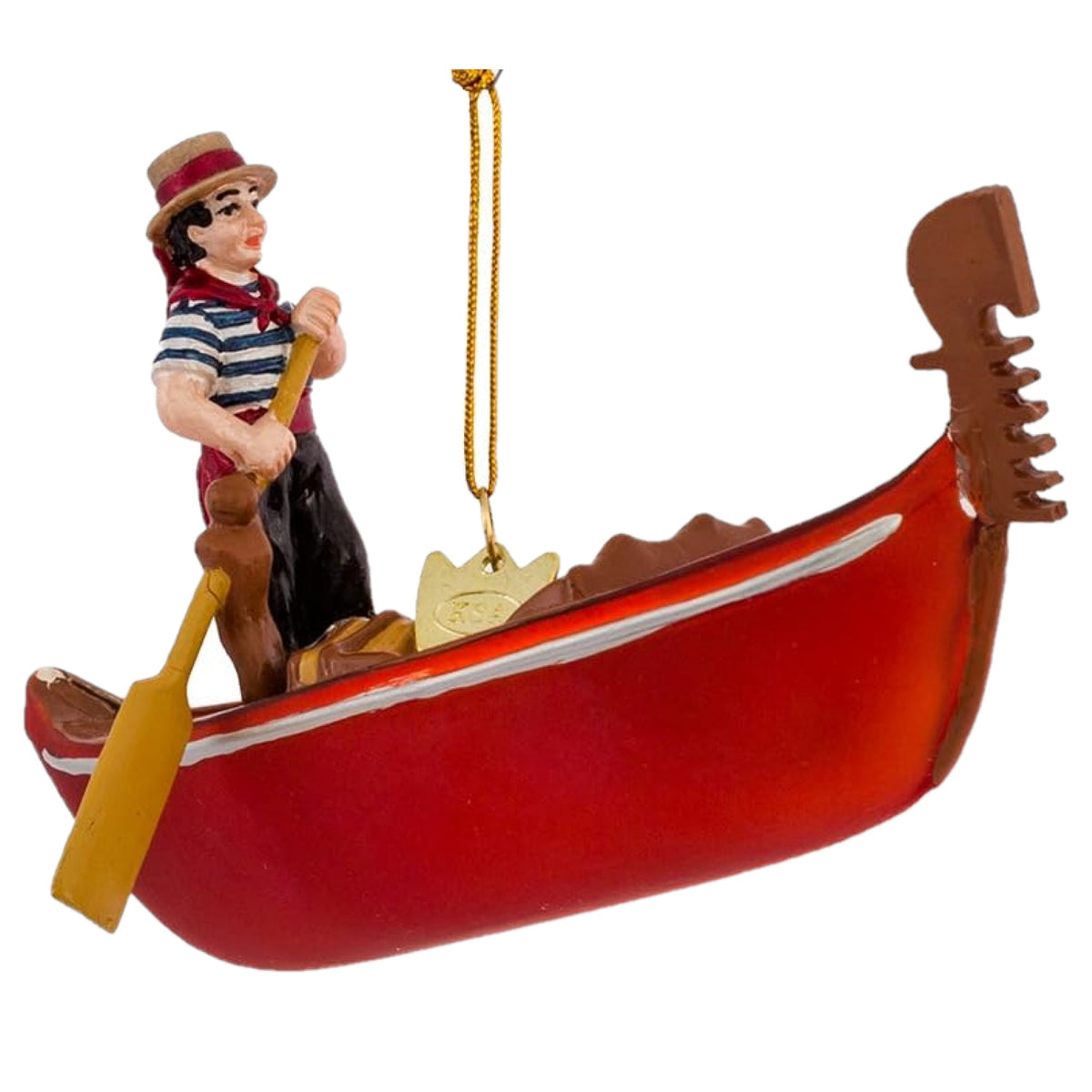Kurt Adler Noble Gems Glass Ornament for Christmas Tree, Venetian Gondola