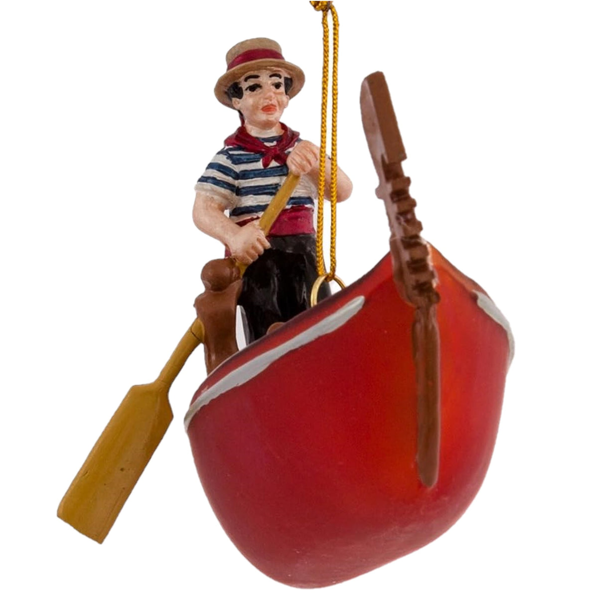 Kurt Adler Noble Gems Glass Ornament for Christmas Tree, Venetian Gondola