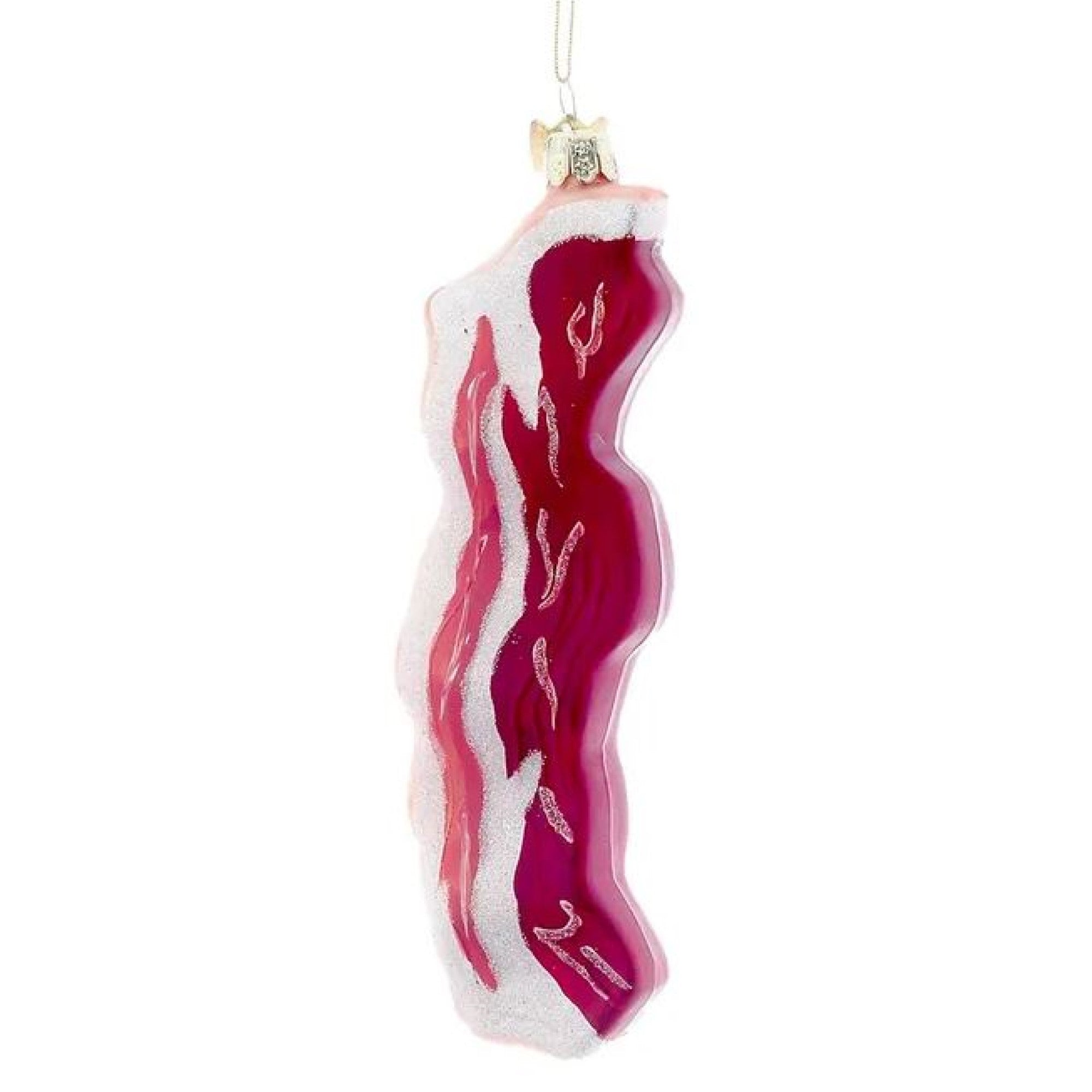 Kurt Adler Noble Gems Glass Ornament Bacon