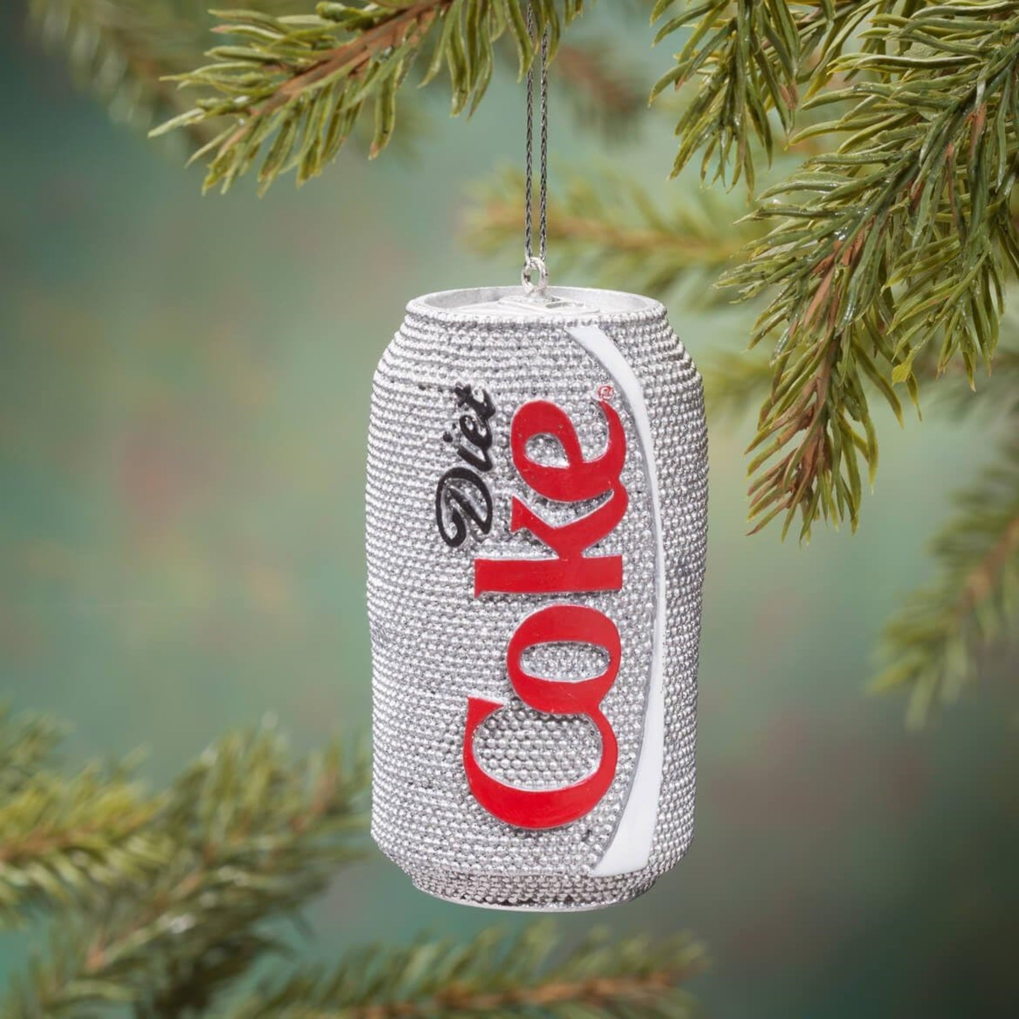 Kurt Adler Coca-Cola Glittered Diet Coke Can Resin Christmas Ornament