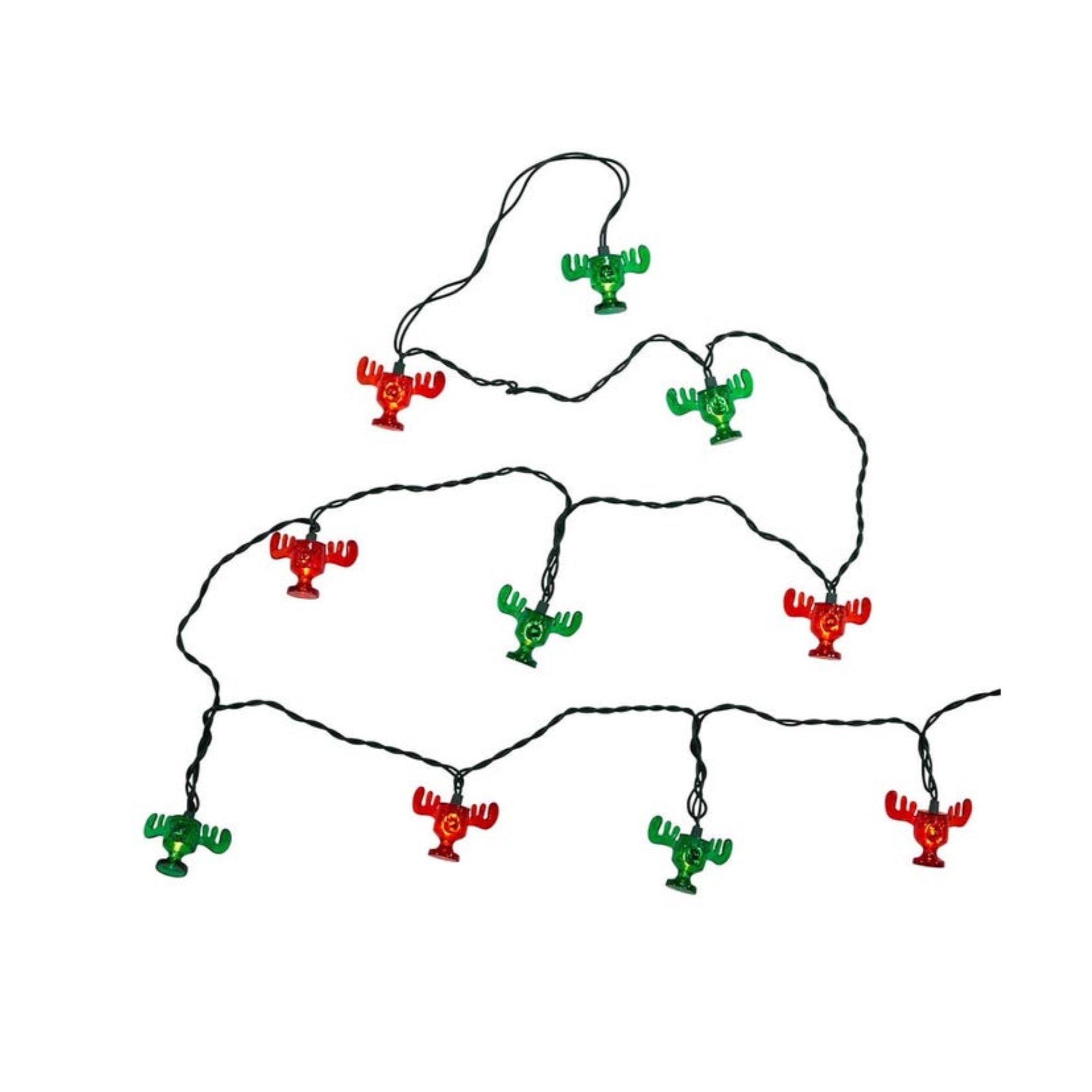 Kurt Adler Indoor/Outdoor Novelty Light Set, National Lampoon Christmas Vacation Wally World Moose Mugs, 9'