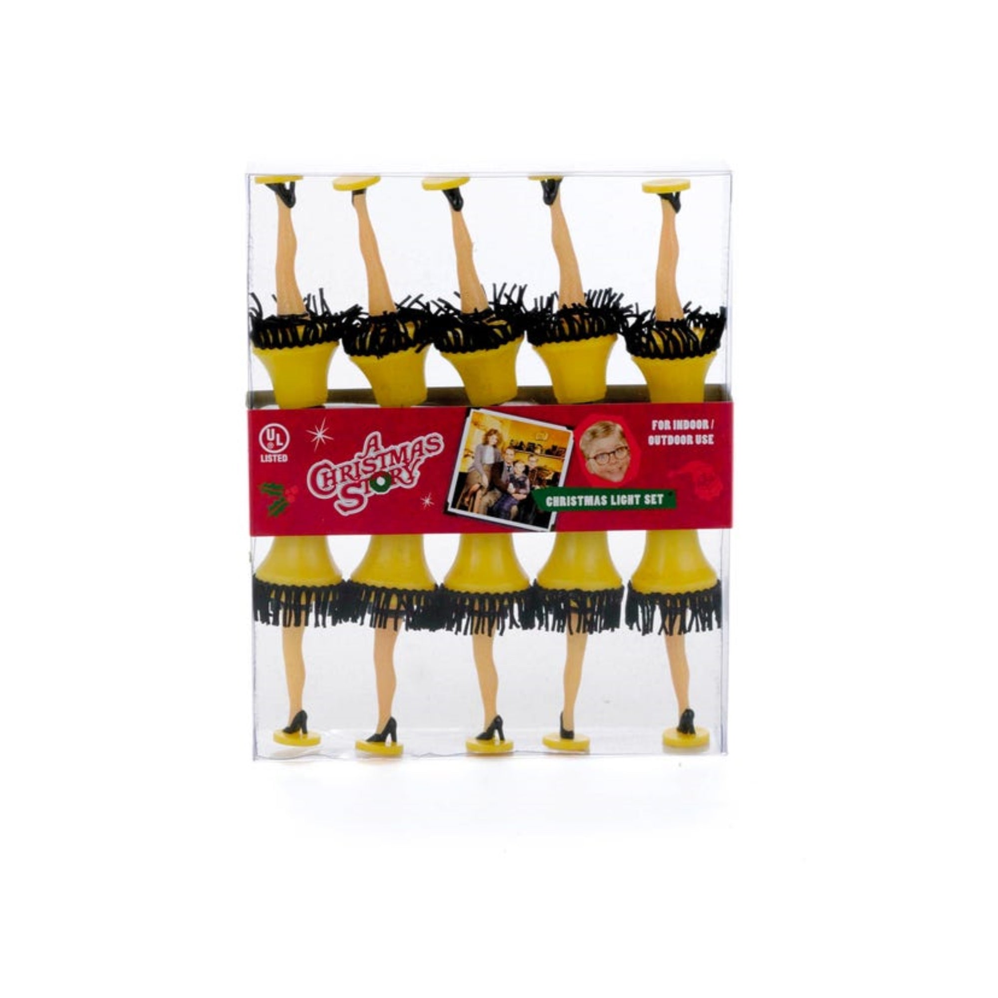 Kurt Adler UL 10-Bulb String Light Set, A Christmas Story Leg Lamp, 11.5'