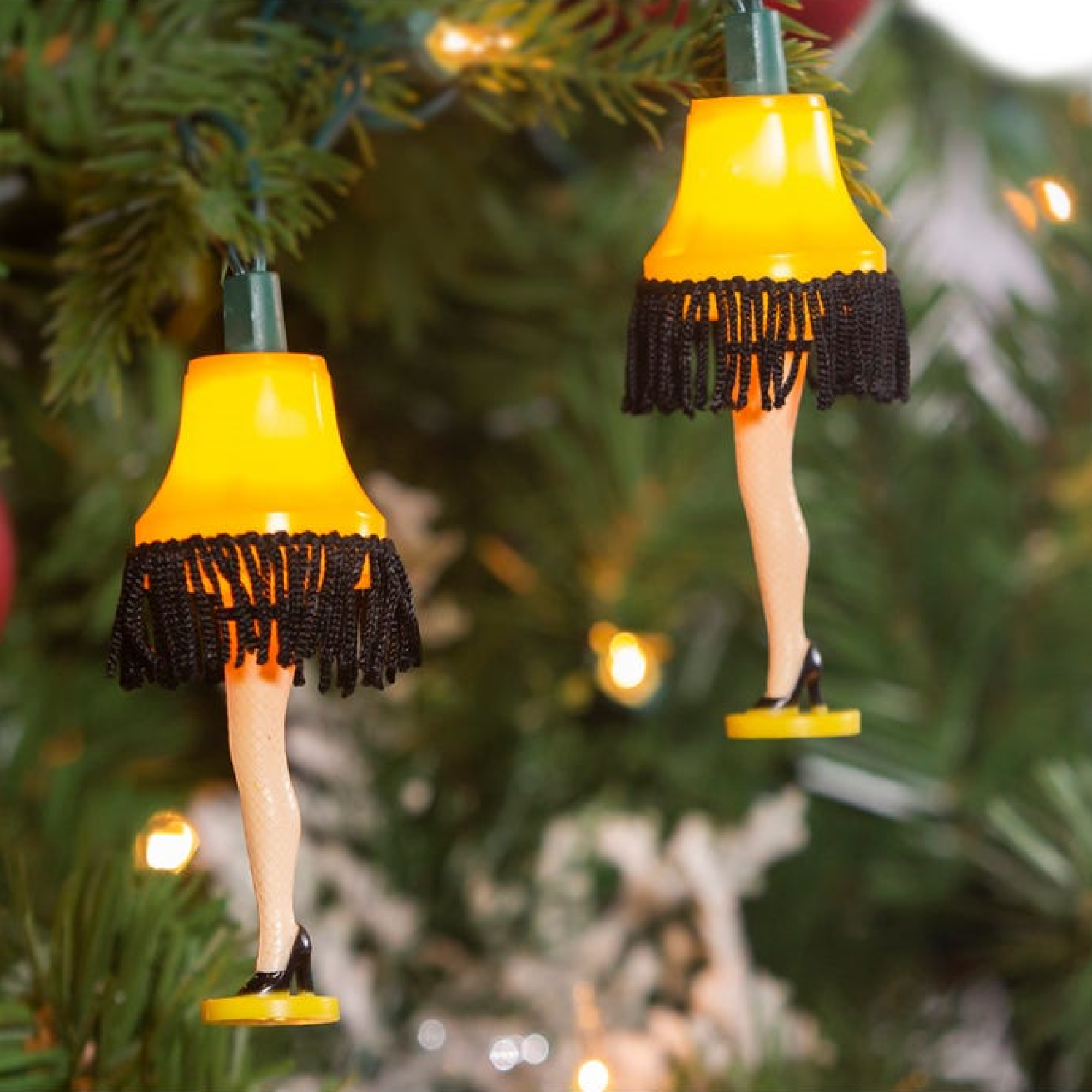 Kurt Adler UL 10-Bulb String Light Set, A Christmas Story Leg Lamp, 11.5'