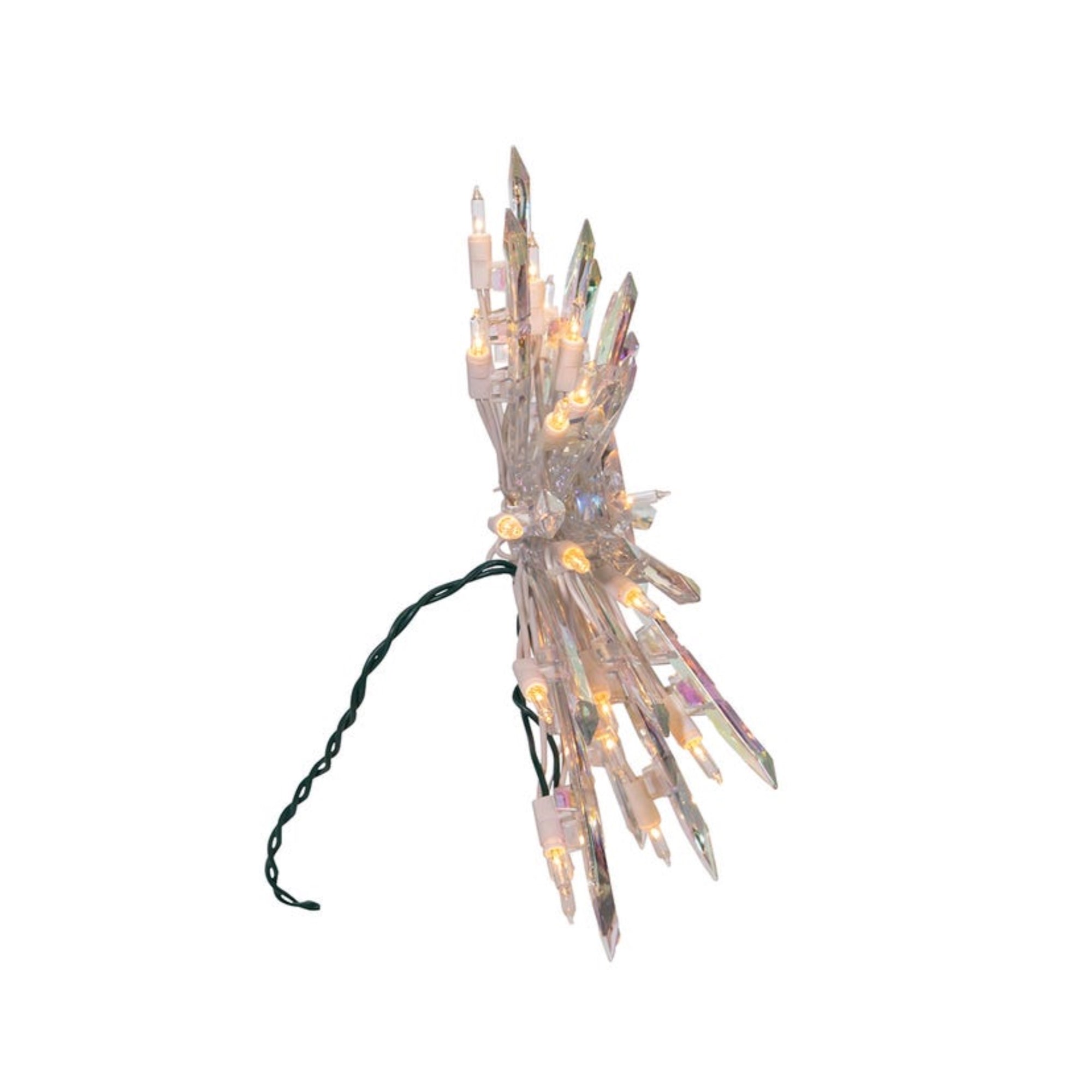 Kurt Adler UL 30-Light Crystal Snowflake Christmas Treetop, 11.25"