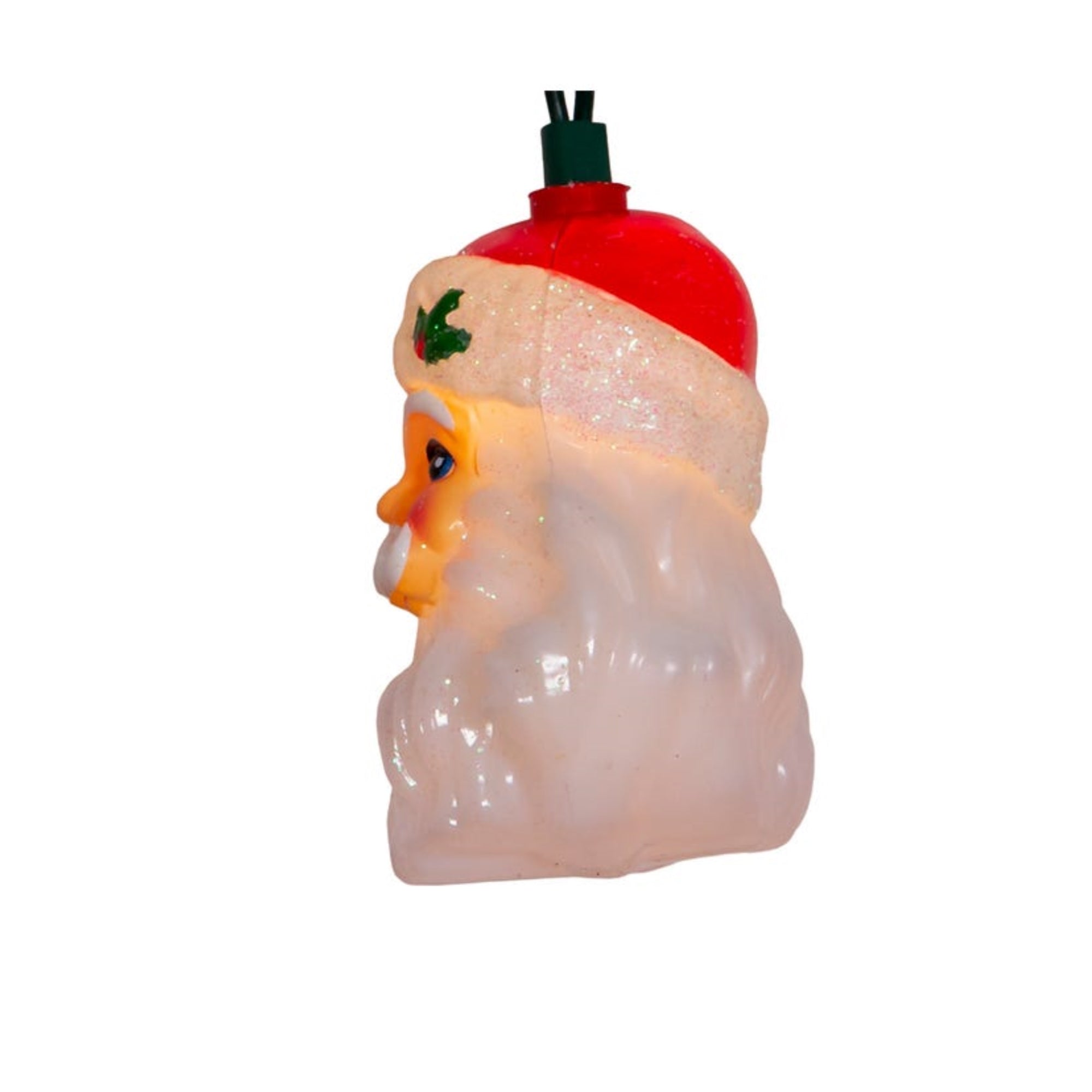 Kurt Adler Indoor/Outdoor UL 10-Light Santa Head Light Set, 9ft