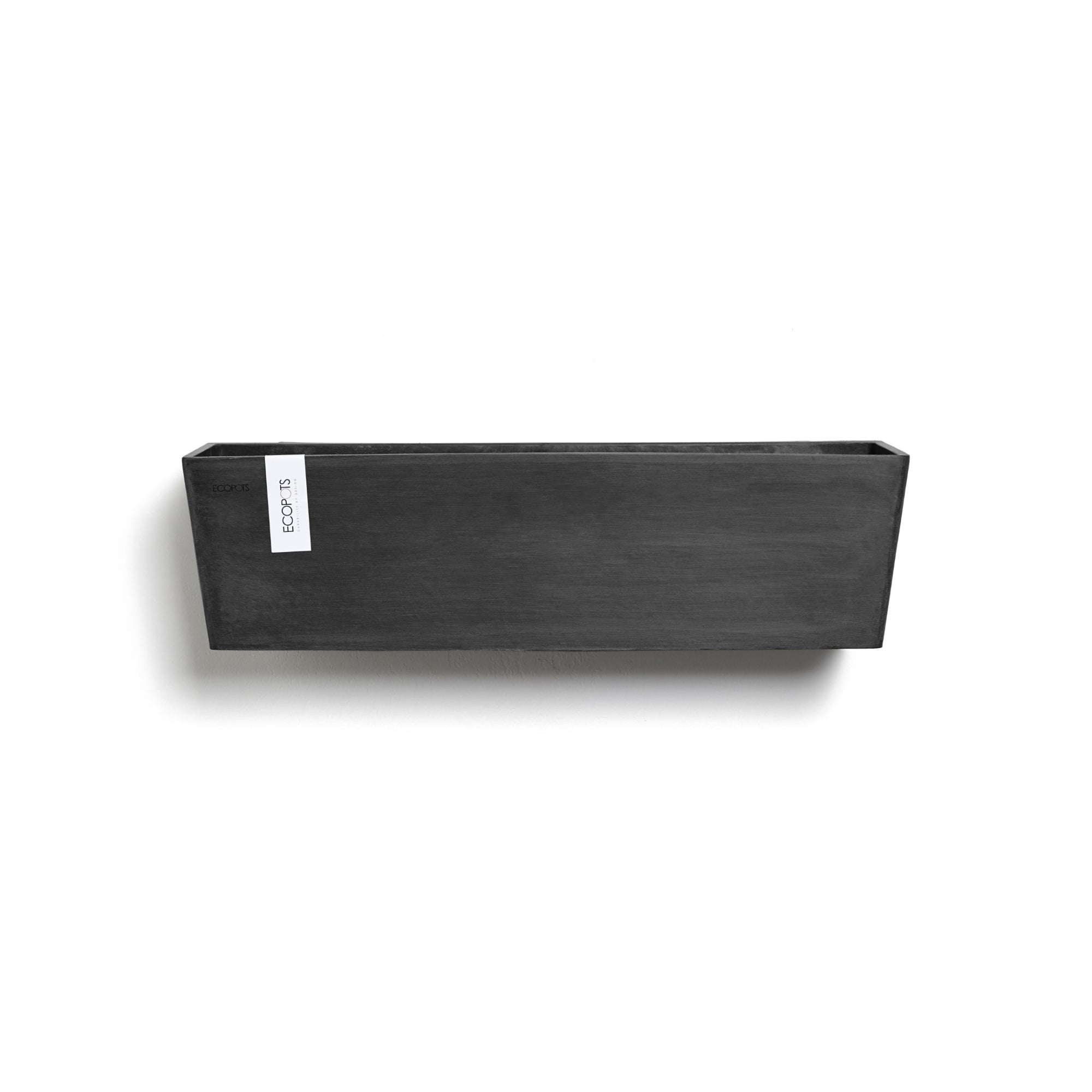 Ecopots Manhattan Wall Durable Modern Rectangular Indoor/Outdoor Recycled-Based Composite Hanging Flower Planter