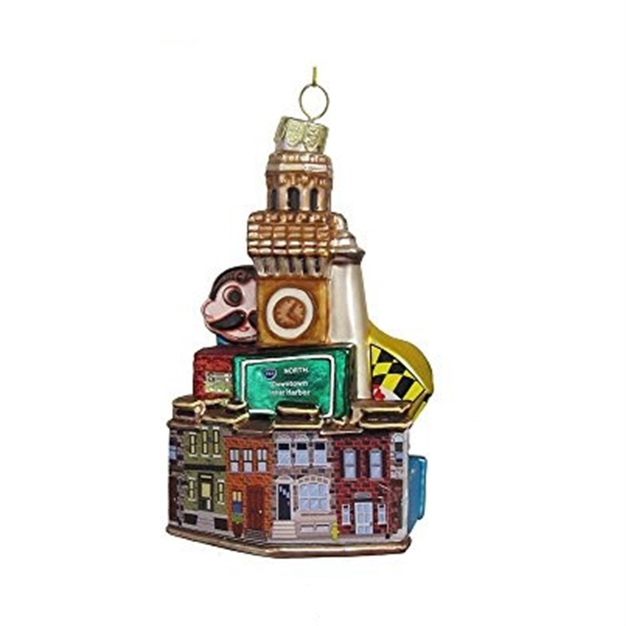 Kurt S. Adler C7561 Glass Baltimore Cityscape Ornament, 5.5