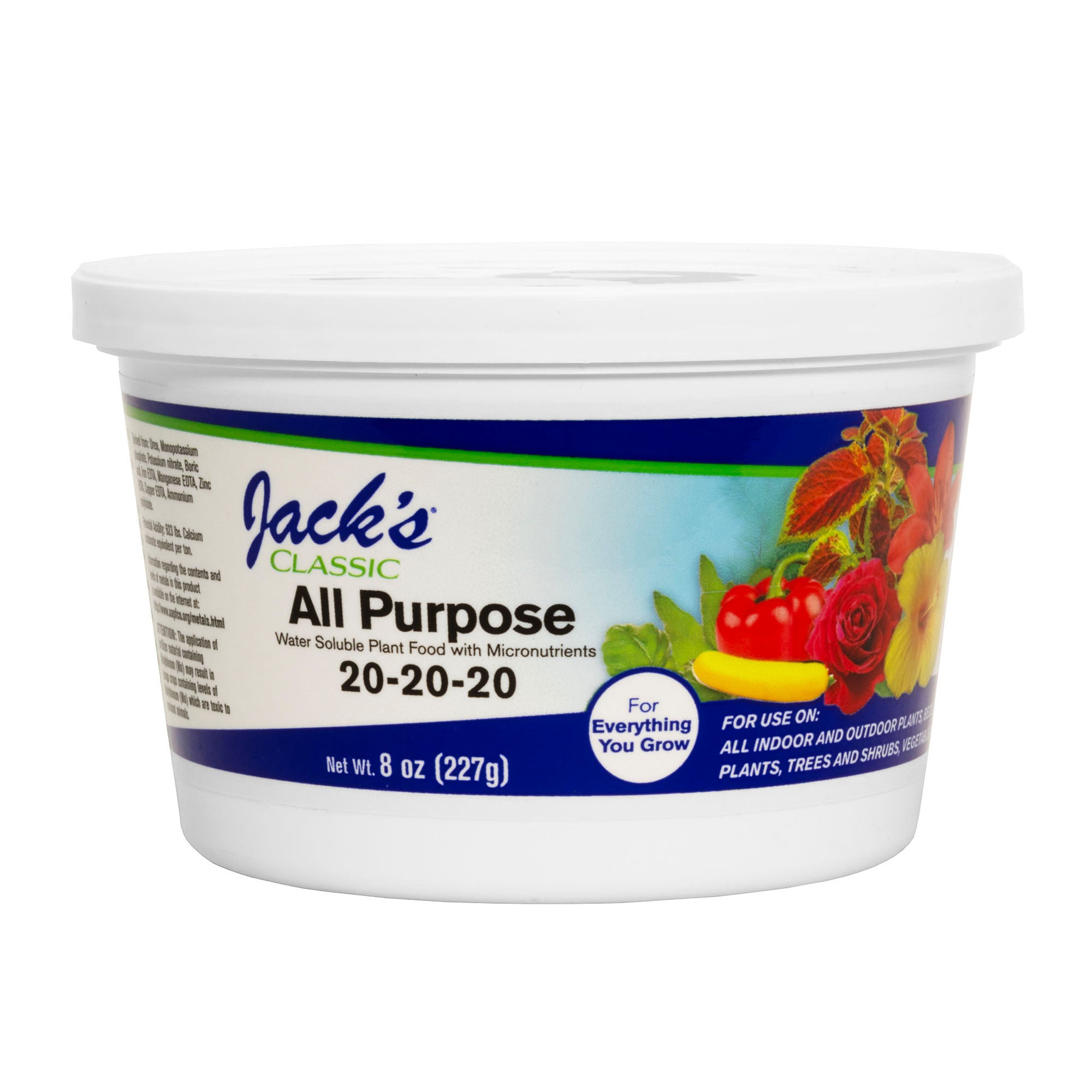 JR Peters Jack's Classic Water Soluble All Purpose Fertilizer, 20-20-20