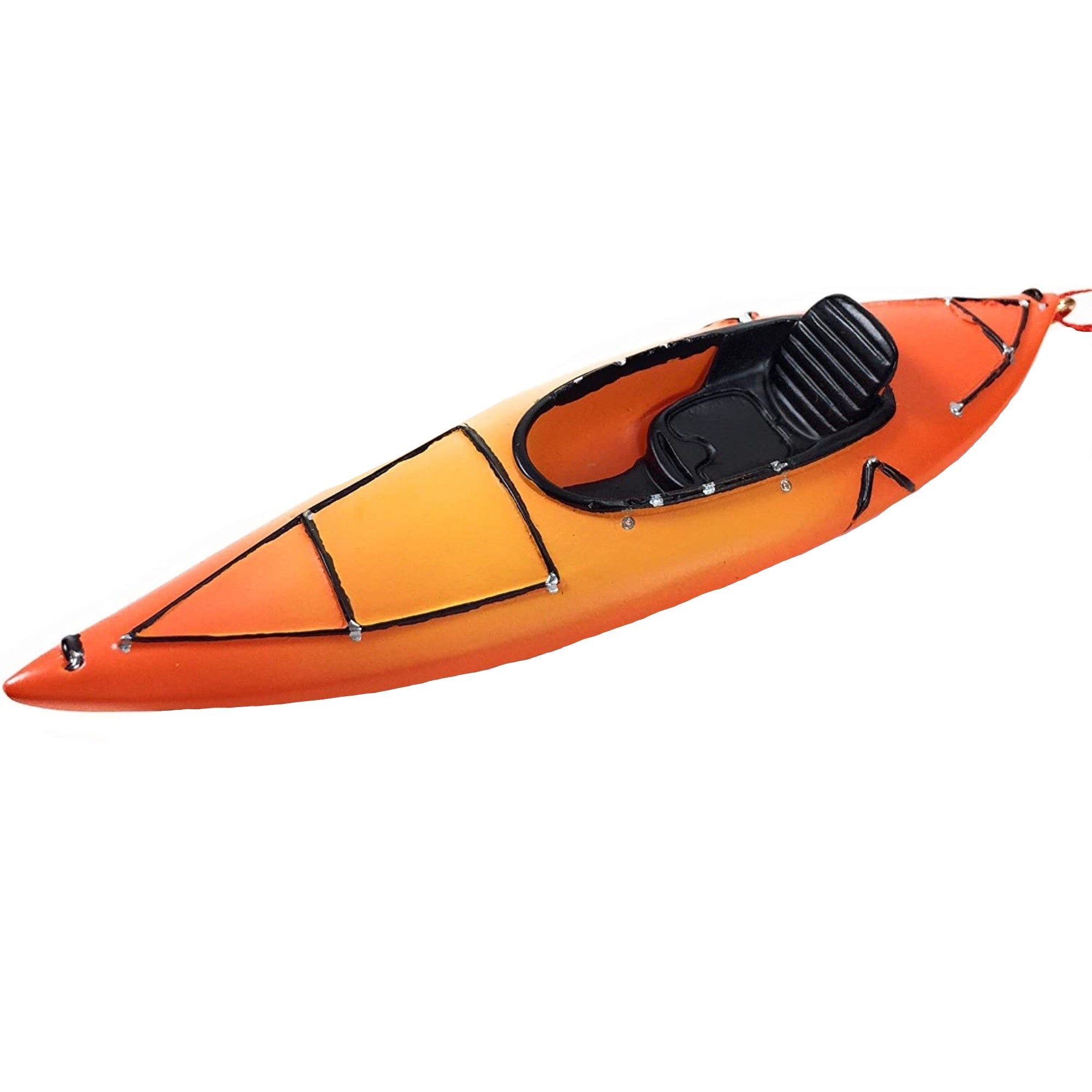 Kurt Adler Resin Kayak Christmas Tree Ornament, Orange, 5"