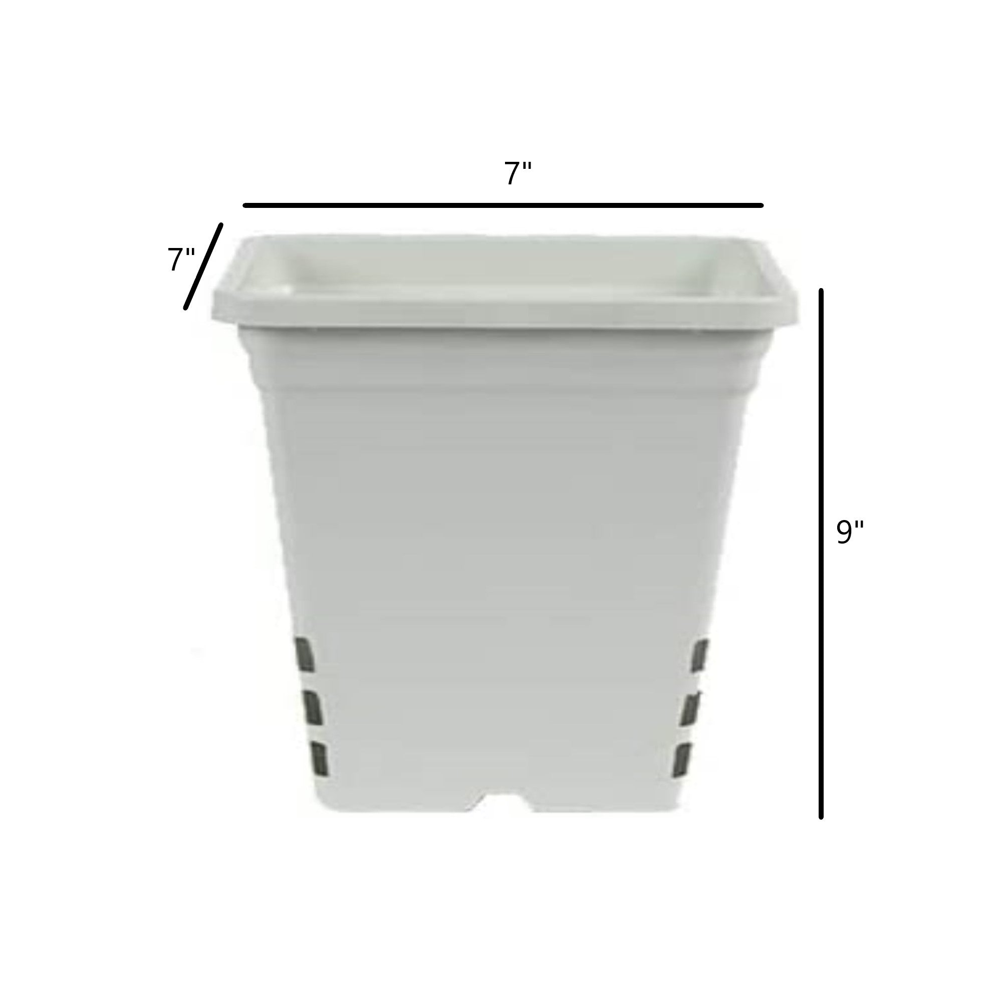 SunPack Food Grade & BPA Free, UV Resistant, Nusery Pot, White 9" Tall