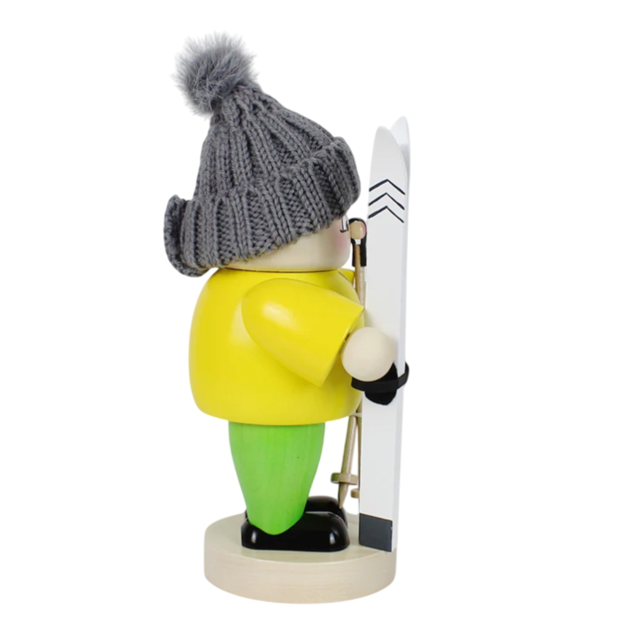 Steinbach Wooden Big Smoker Ski Boy Nutcracker, 10in