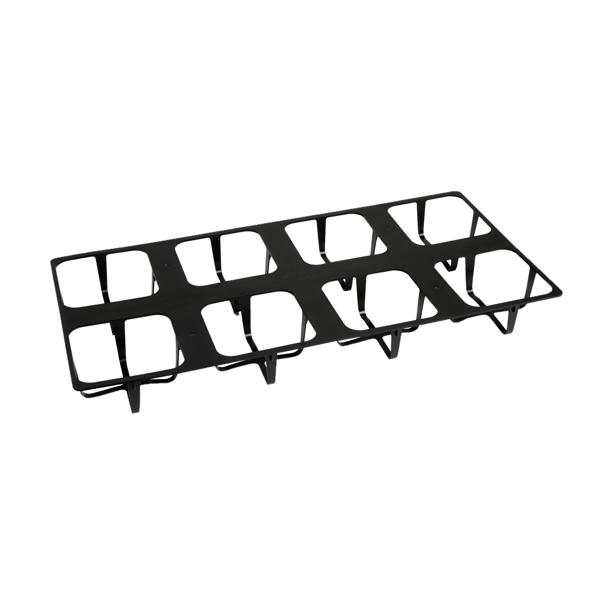 SUNPACK 10" x 20" Heavy Duty 8-Cell Insert Tray for 5" Pots, Black, 2"