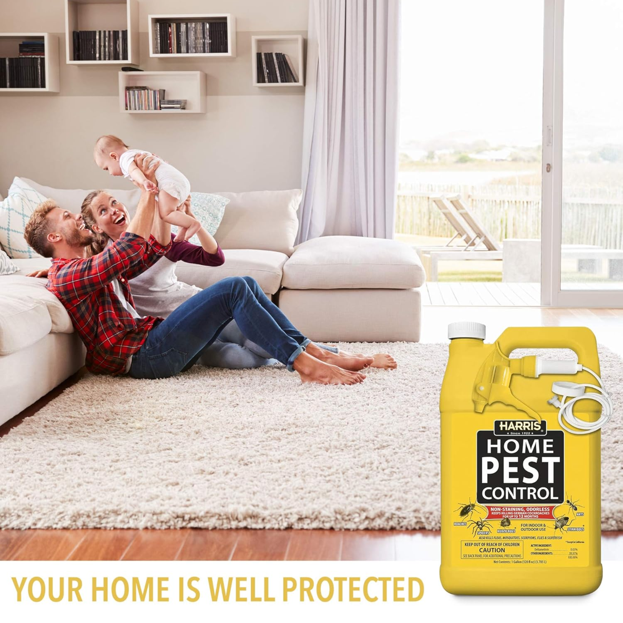 Harris Home Pest Control Ready to Use Liquid Spray, 1 Gallon
