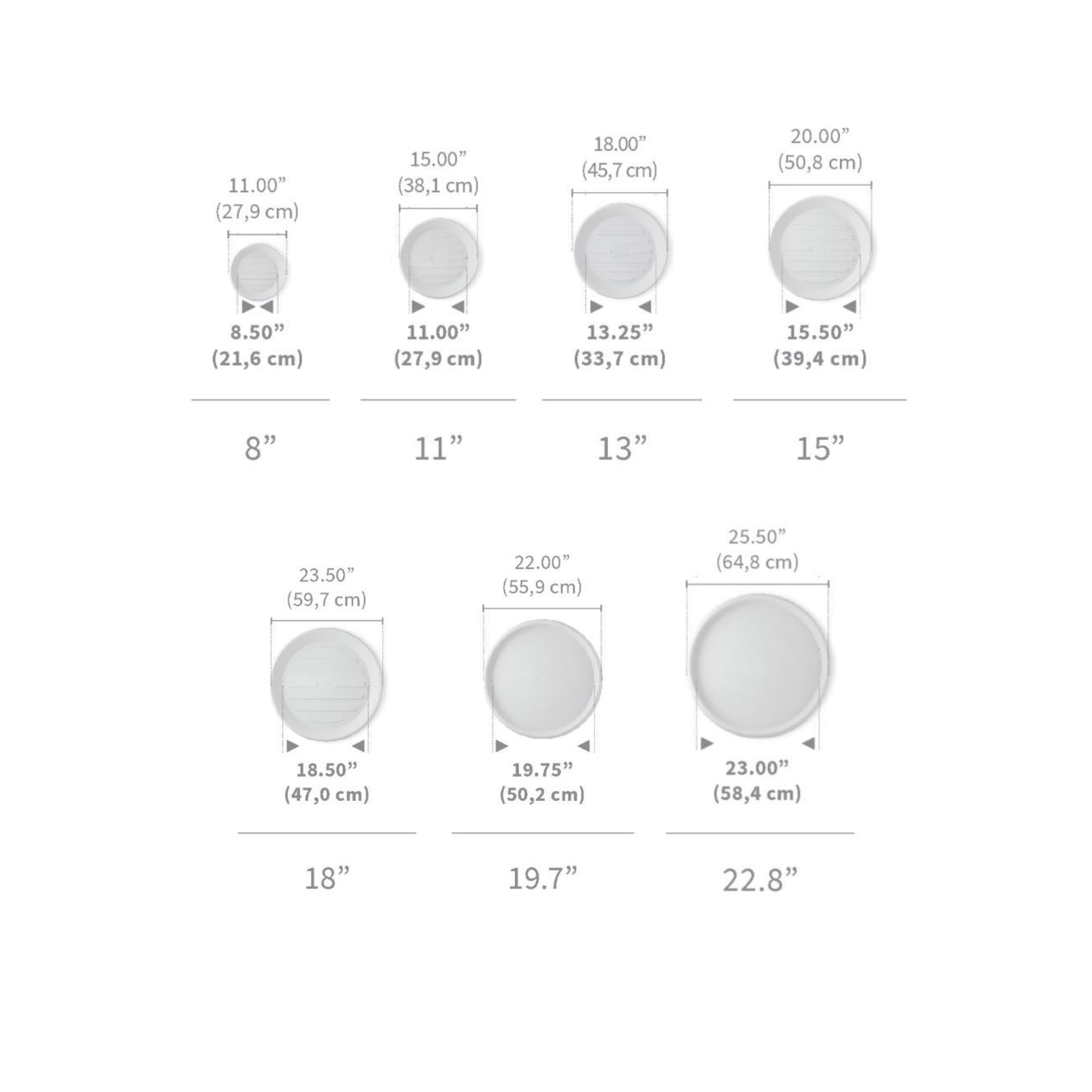 Crescent Garden Round Universal In/Outdoor Plastic Saucers