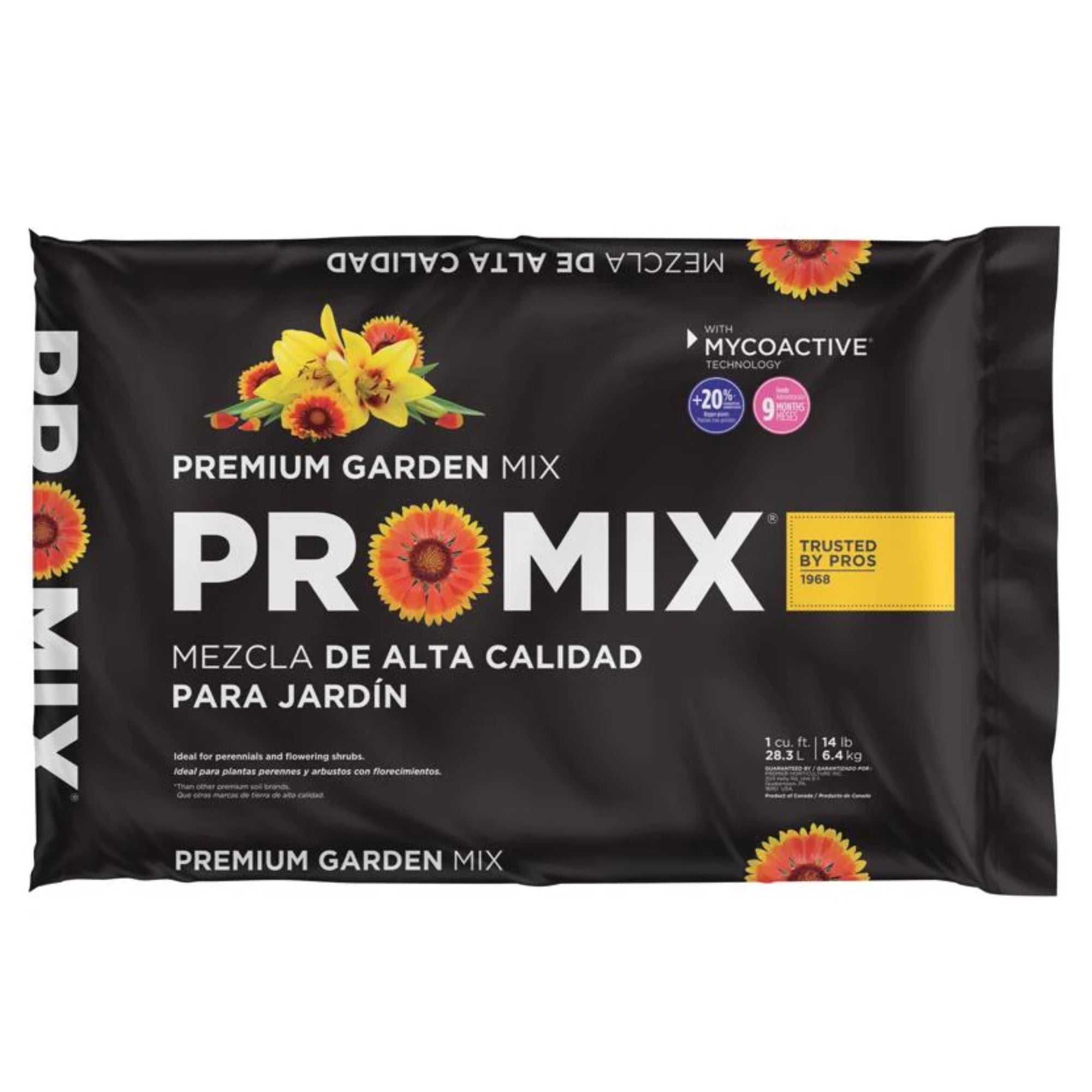 Premier Horticulture PRO-MIX Premium Garden Mix with MYCOACTIVE Technology, Loose Fill, 1 cu ft