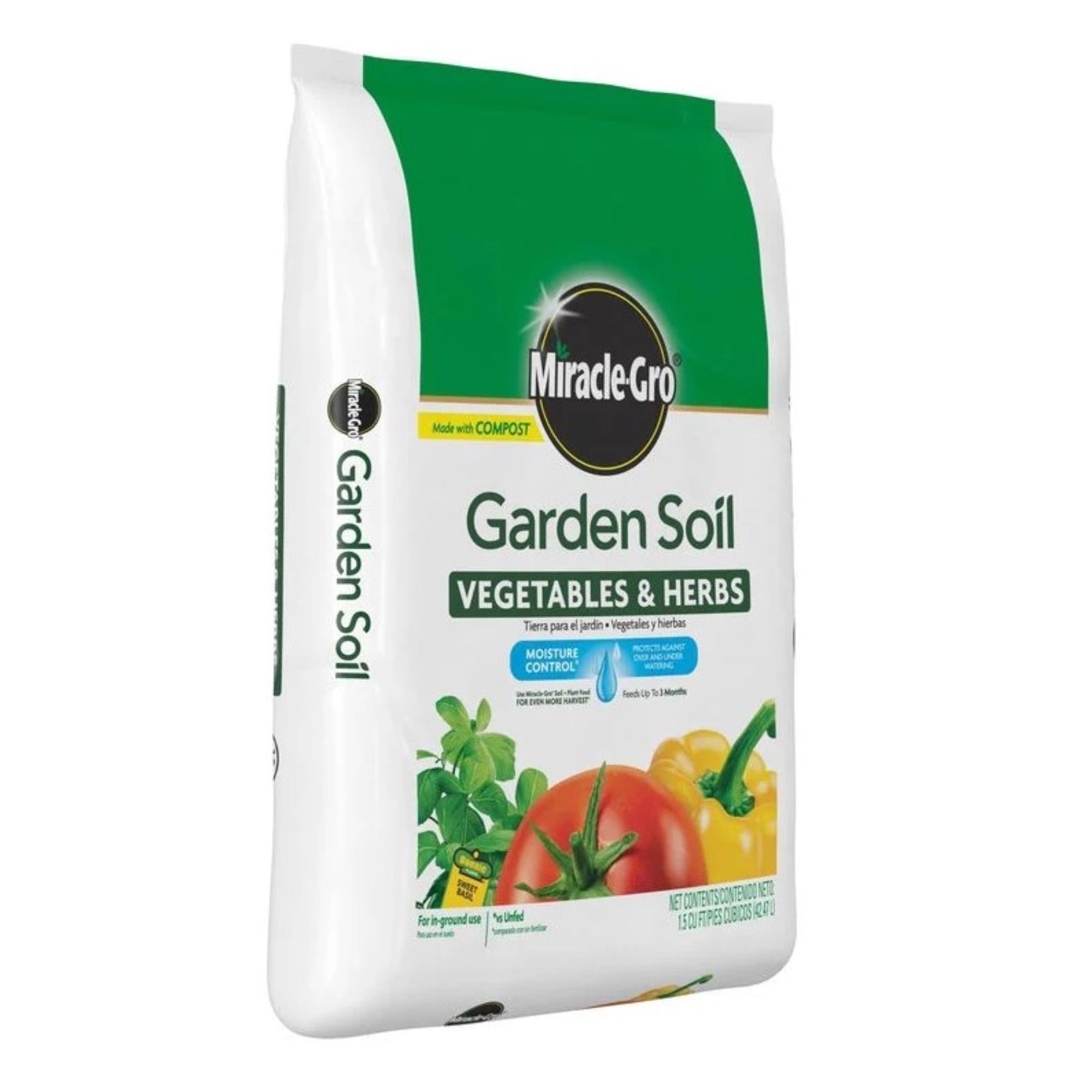 Miracle-Gro Vegetables and Herbs Garden Soil with Moisture Control, 1.5 cu ft
