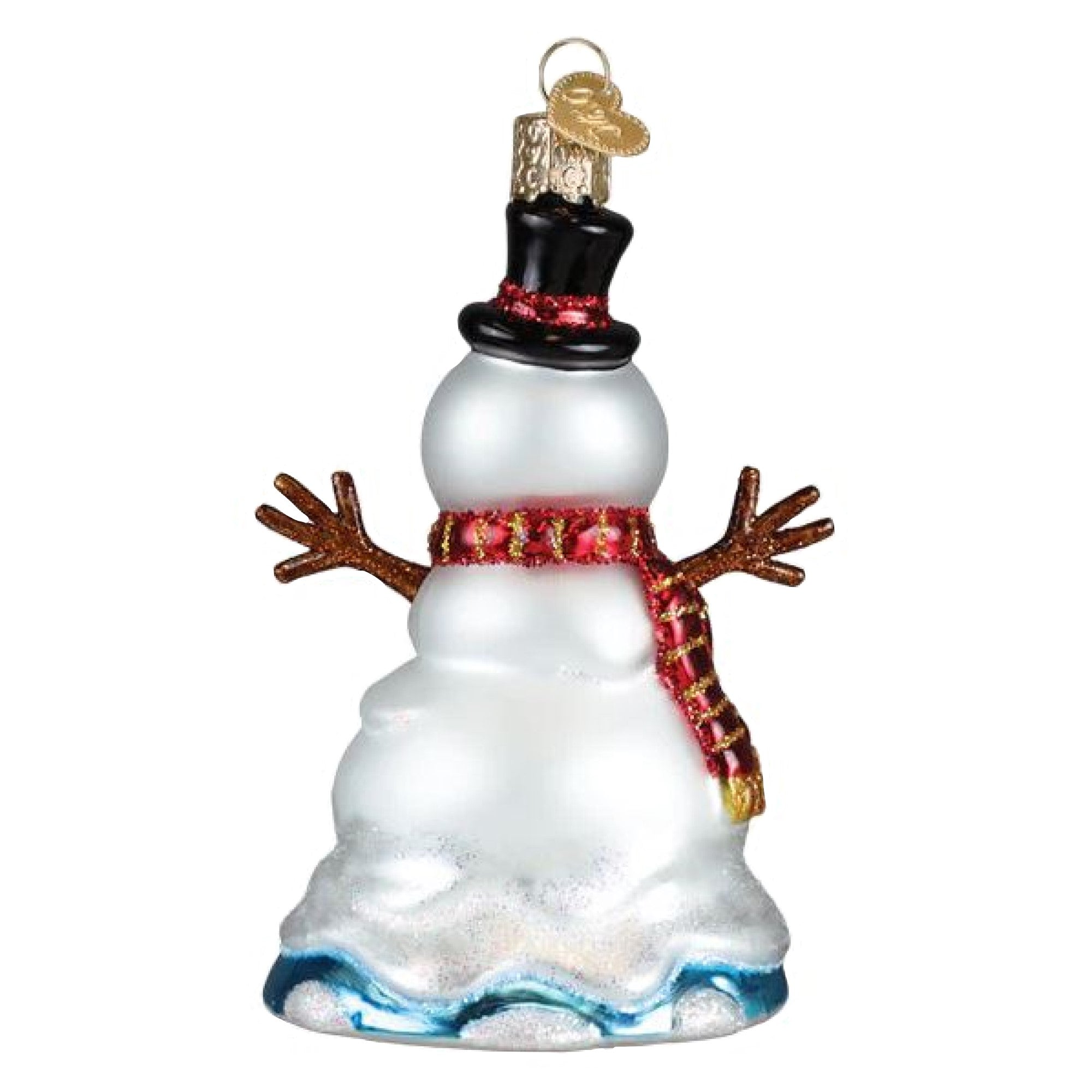 Old World Christmas Blown Glass Ornament for Christmas Tree, Mr. Melting Snowman