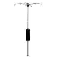 Brome Raccoon-Proof Bird Feeder Pole Kit with 4-Arm Hanging Station, 8ft