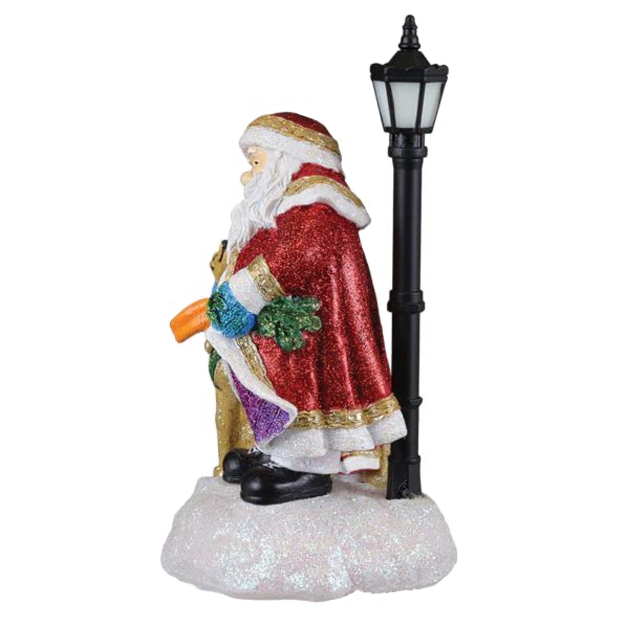 Old World Christmas Resin Lighted Holiday Figurine, Endeering Santa, 8in