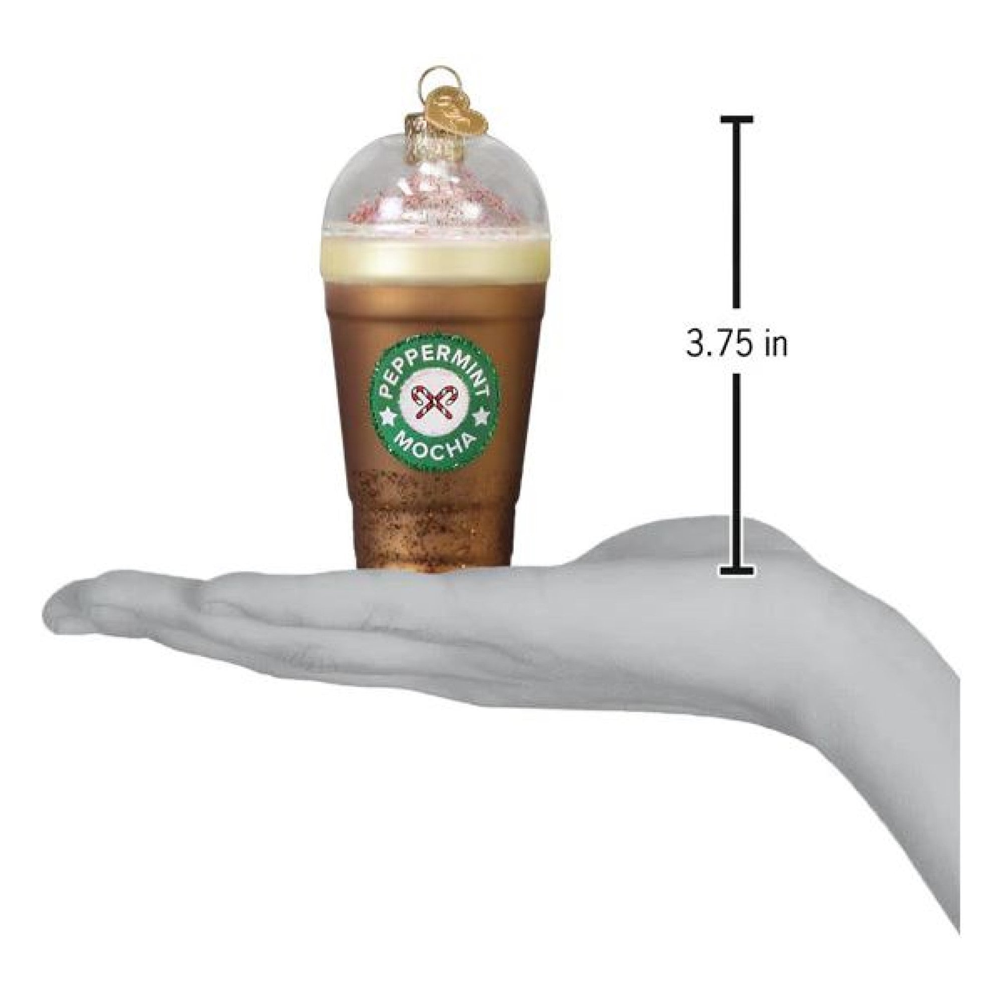 Old World Christmas Blown Glass Ornament for Christmas Tree, Peppermint Mocha