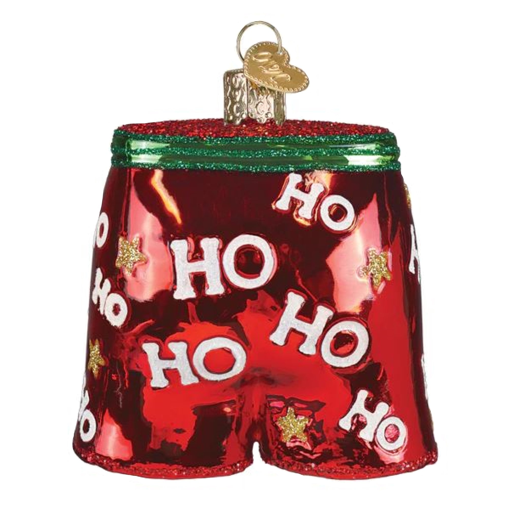 Old World Christmas Blown Glass Ornament for Christmas Tree, Holiday Boxer Shorts