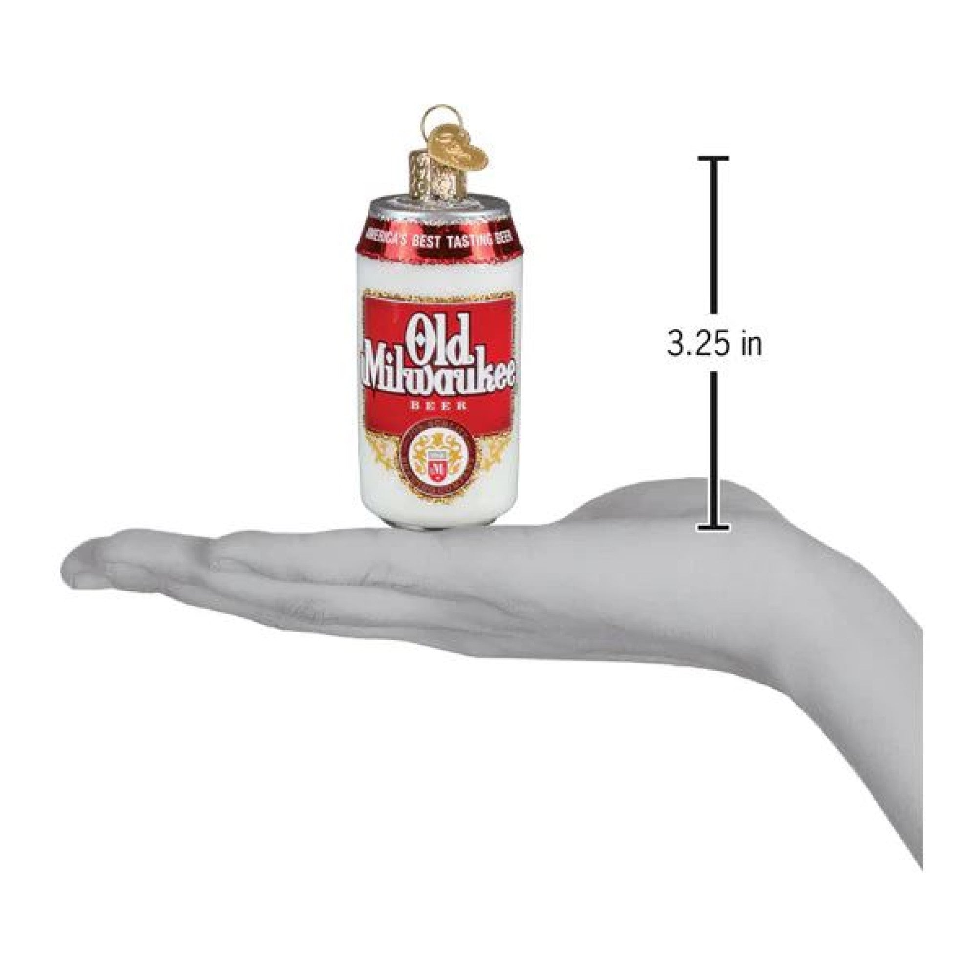 Old World Christmas Blown Glass Ornament for Christmas Tree, Old Milwaukee Beer Can