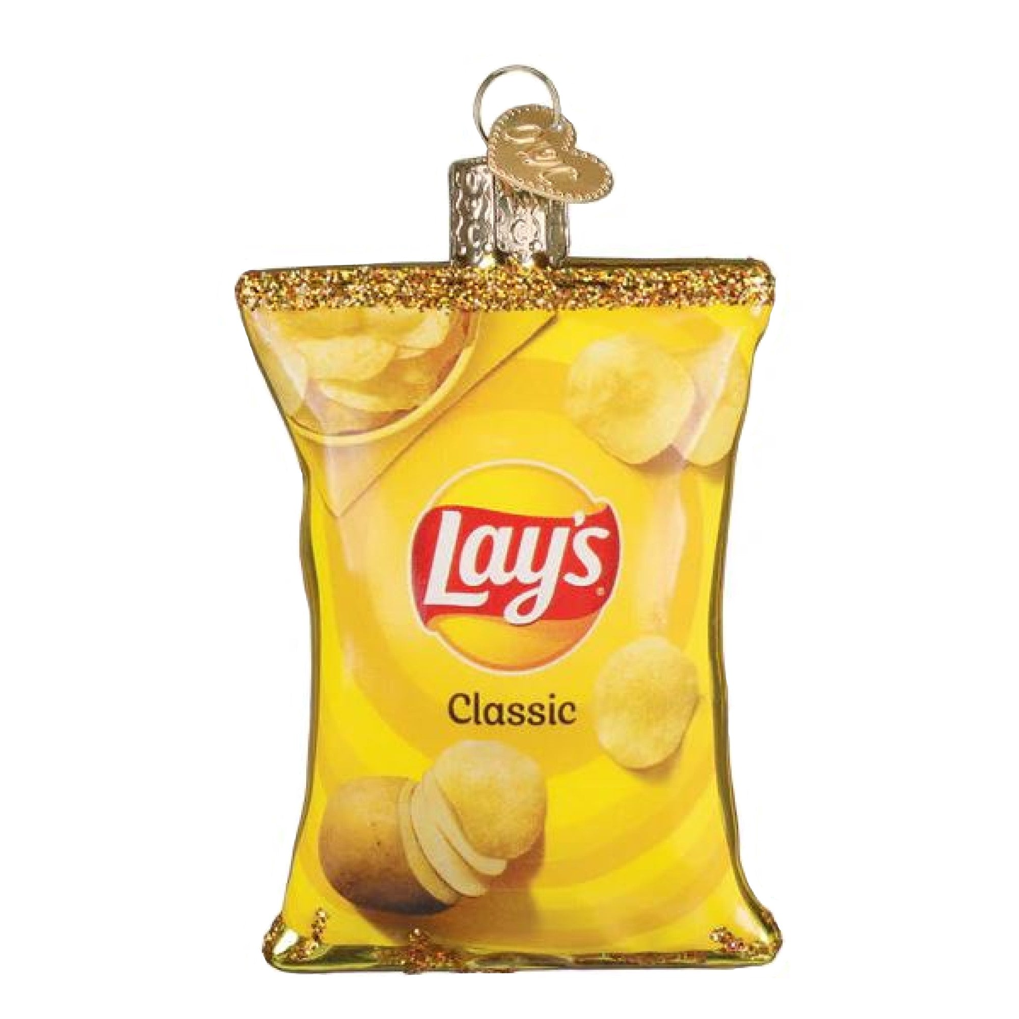 Old World Christmas Blown Glass Ornament for Christmas Tree, Lays Classic Chips