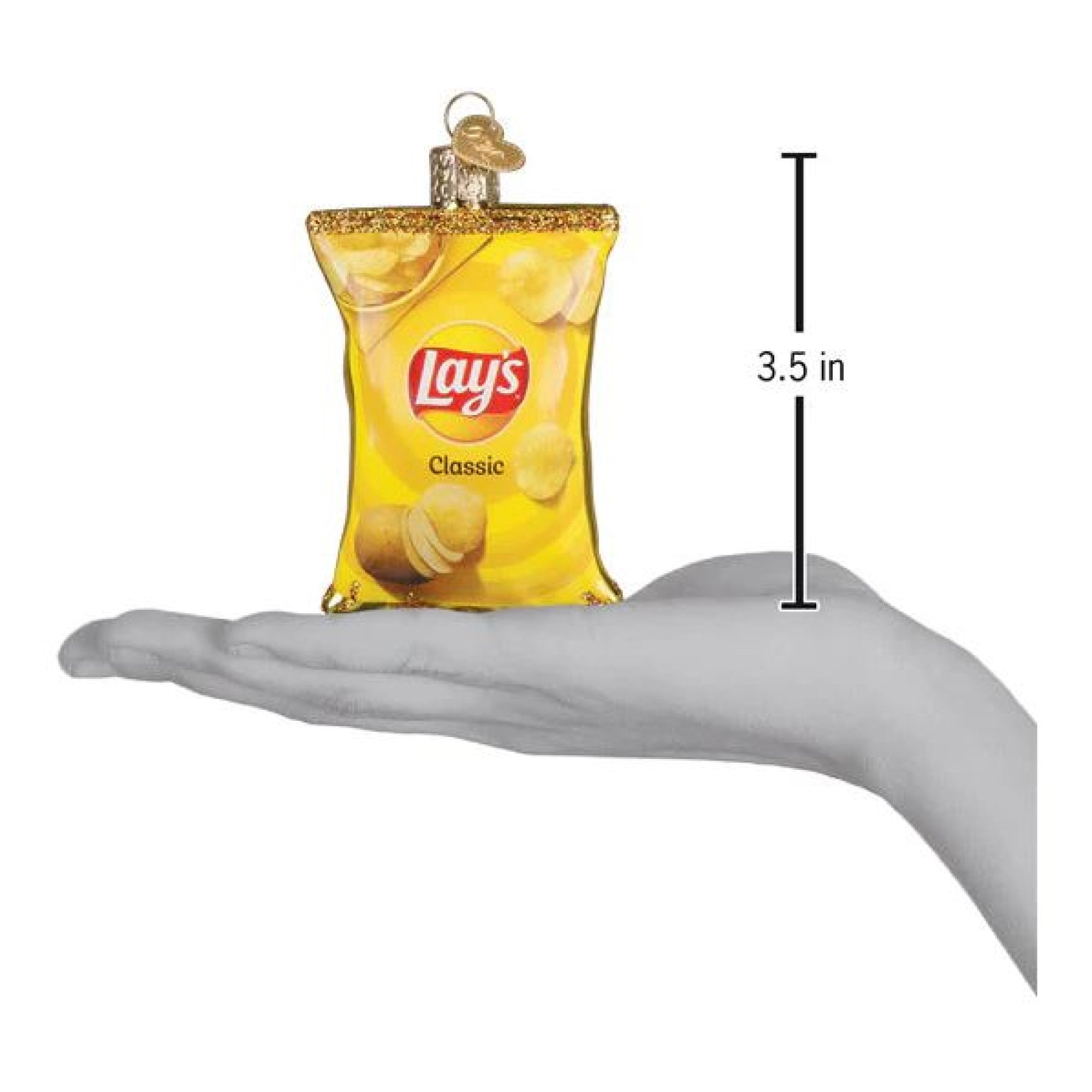 Old World Christmas Blown Glass Ornament for Christmas Tree, Lays Classic Chips