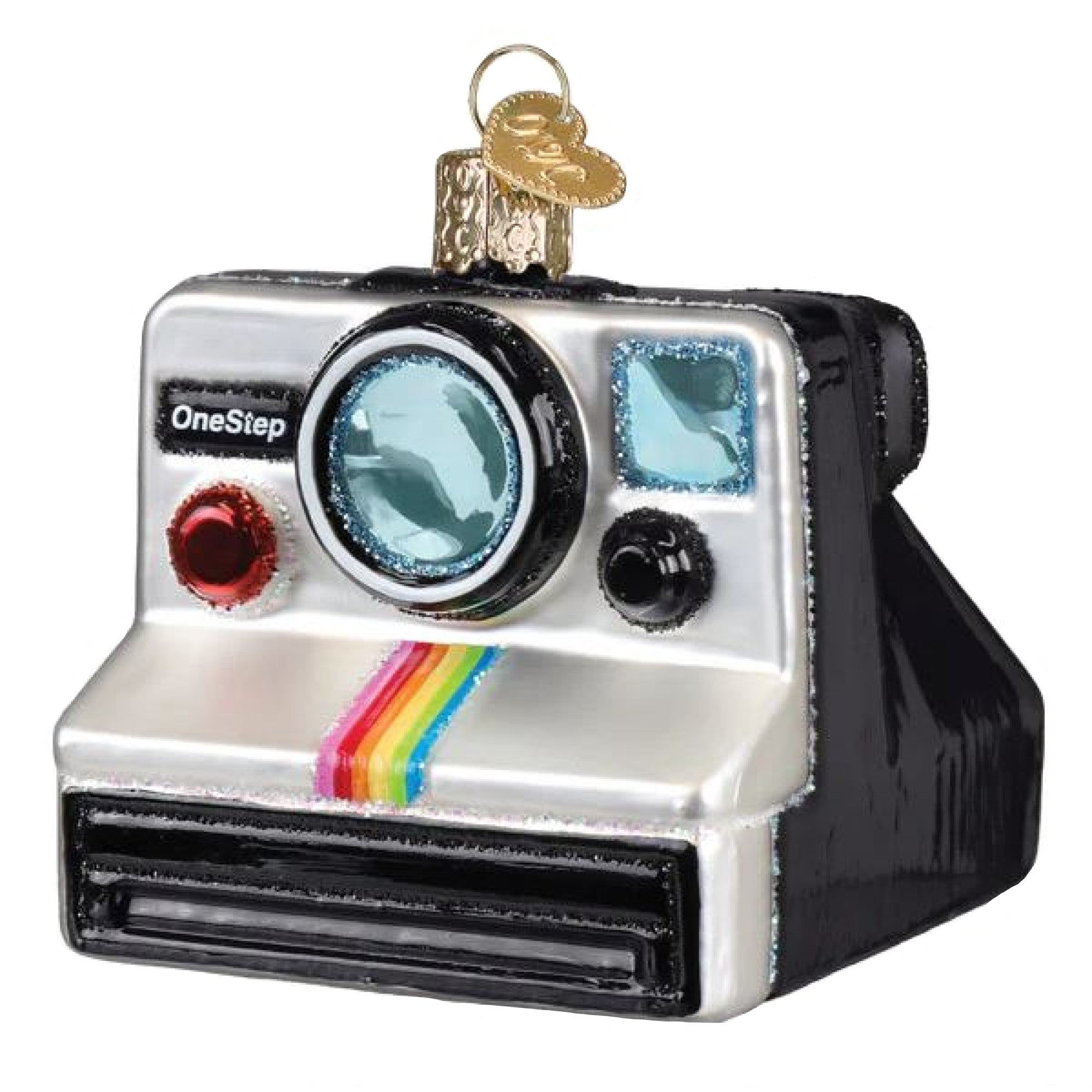 Old World Christmas Blown Glass Ornament for Christmas Tree, Polaroid Onestep Camera