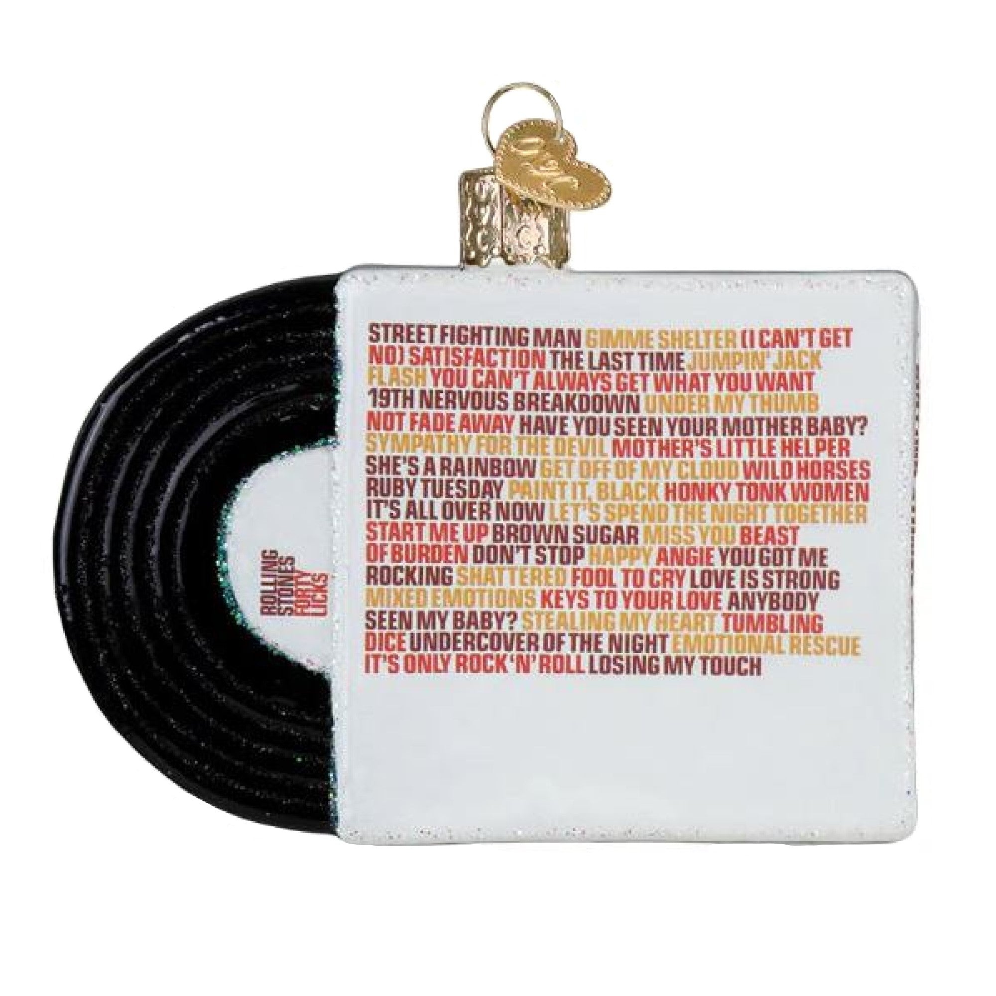 Old World Christmas Blown Glass Ornament for Christmas Tree, Forty Licks Album Cover