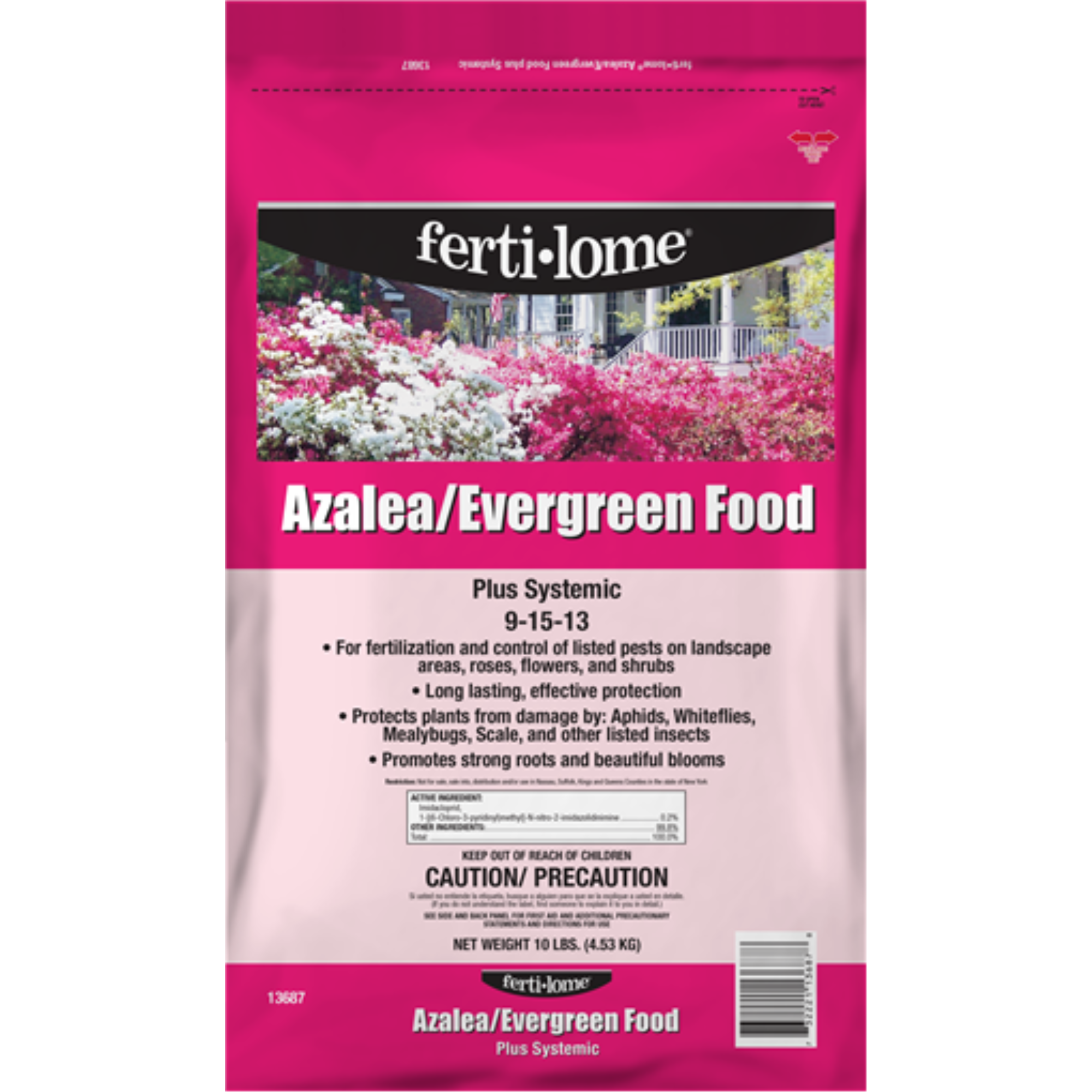 Fertilome Azalea/Evergreen Food Plus with Systemic 9-15-13 Fertilizer Granules, 10lbs