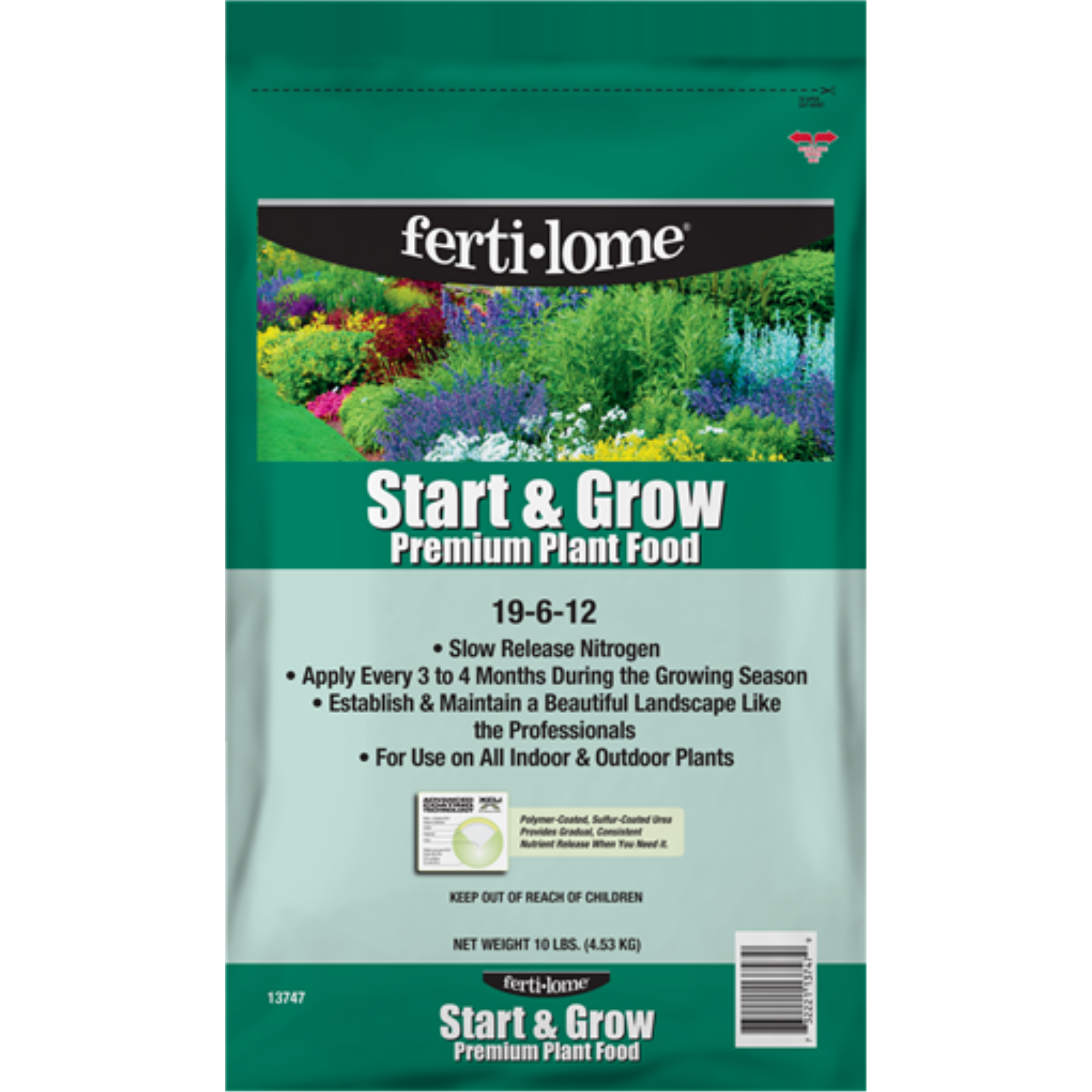 Fertilome Start & Grow Premium Plant Food 19-6-12 Fertilizer Granules, 10lbs