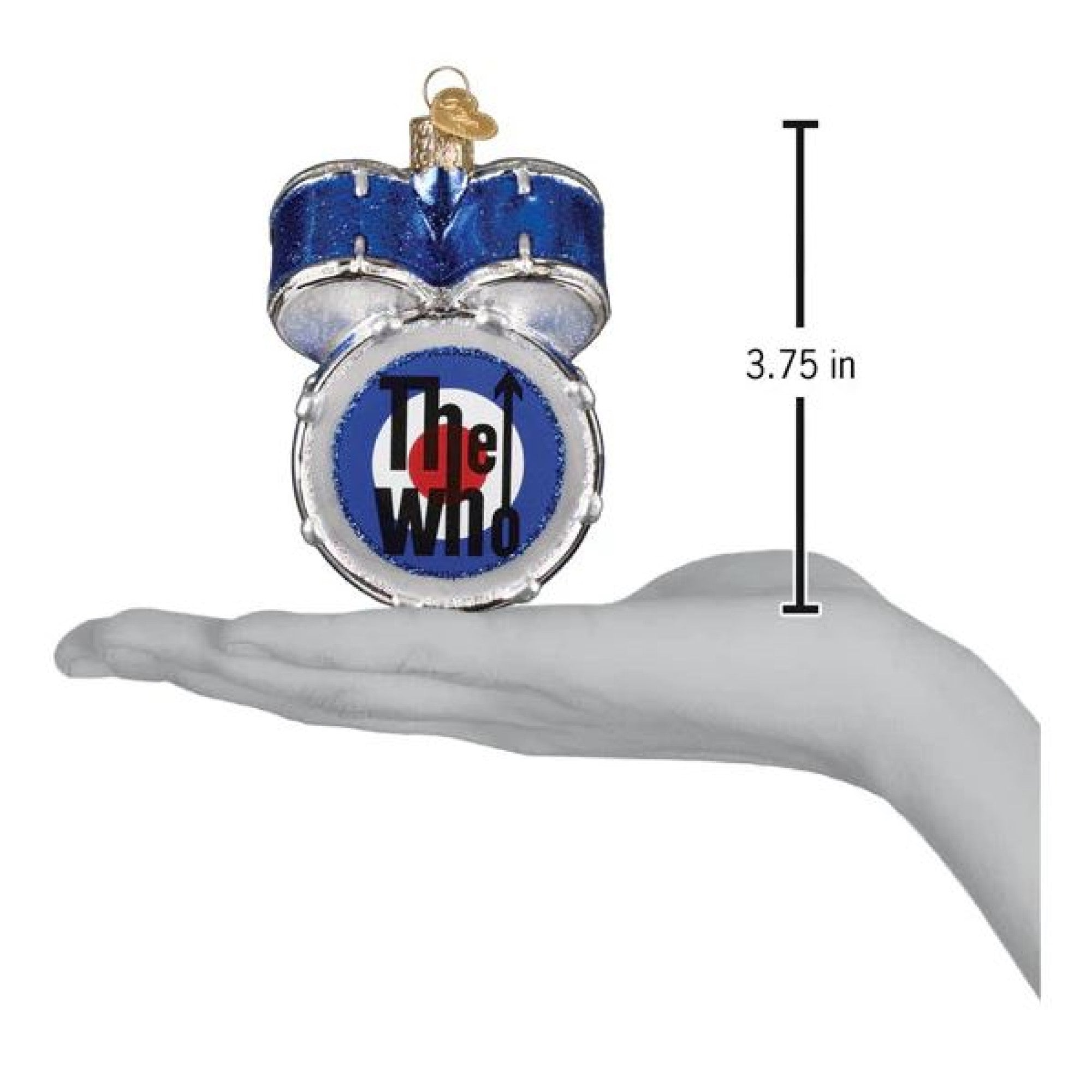 Old World Christmas Blown Glass Ornament for Christmas Tree, The Who Drum Set