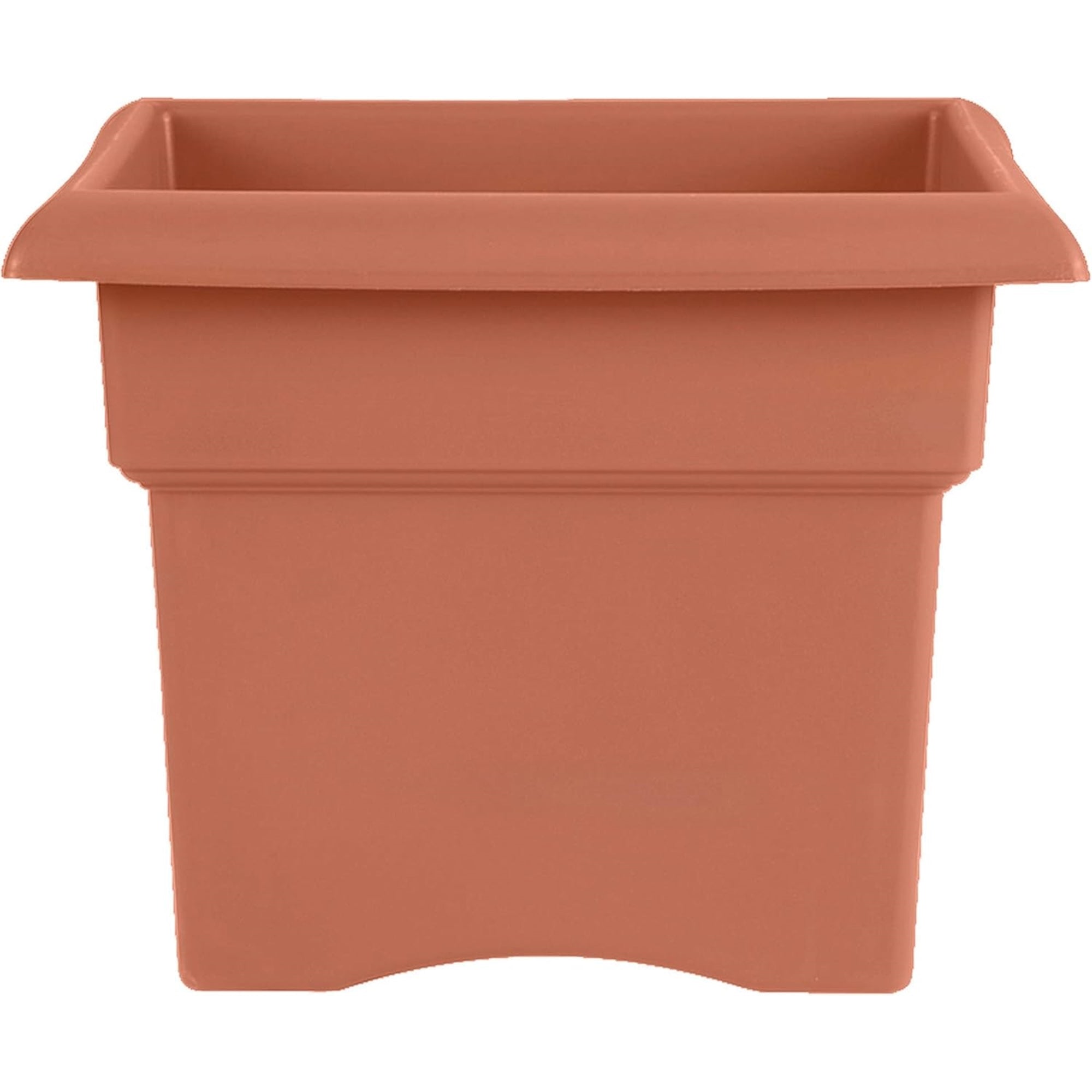 Bloem Veranda Deck Box Square Planter, Terra Cotta, 18in
