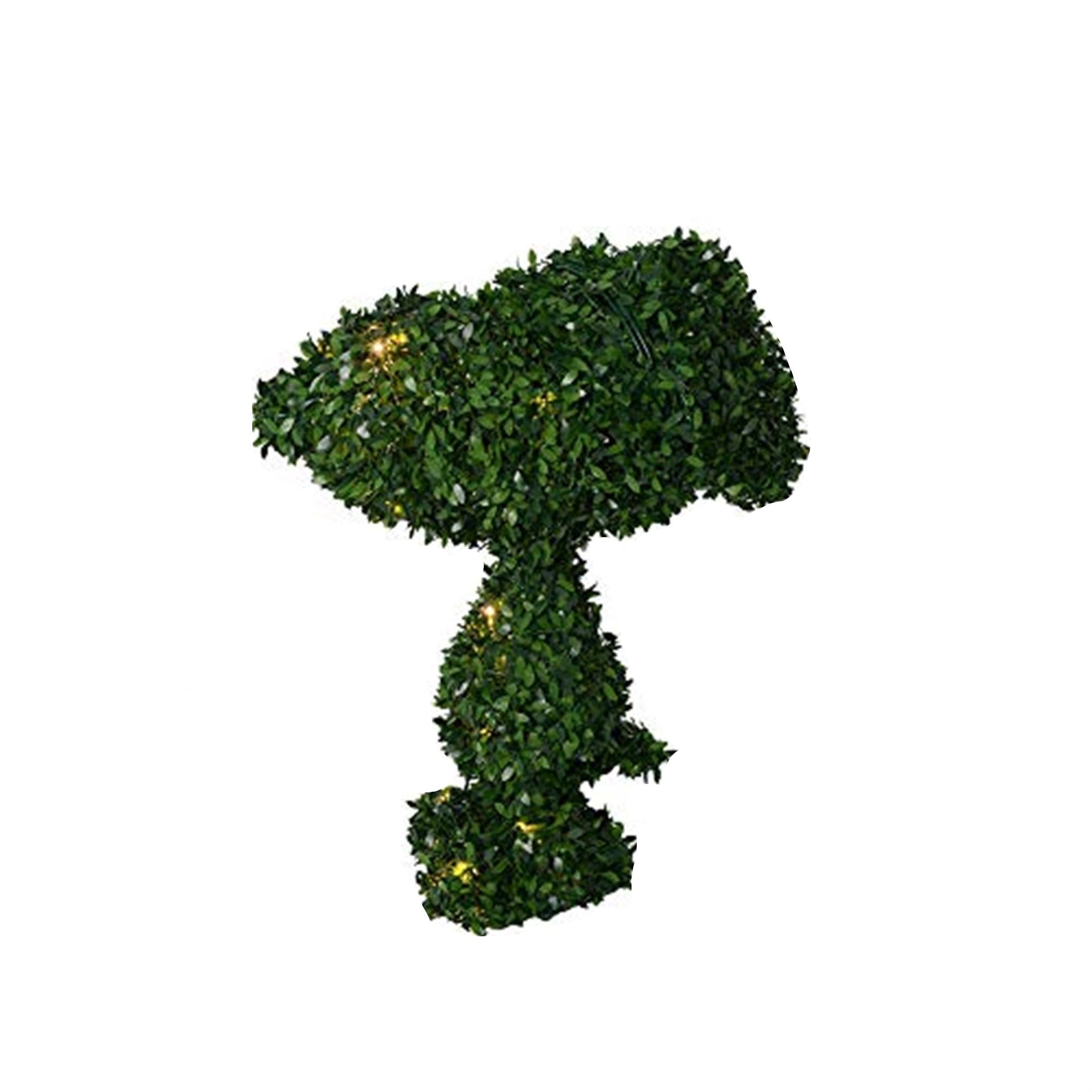 ProductWorks Indoor/Outdoor Artificial Pre-Lit Topiary Yard Decoration, Snoopy, 24in