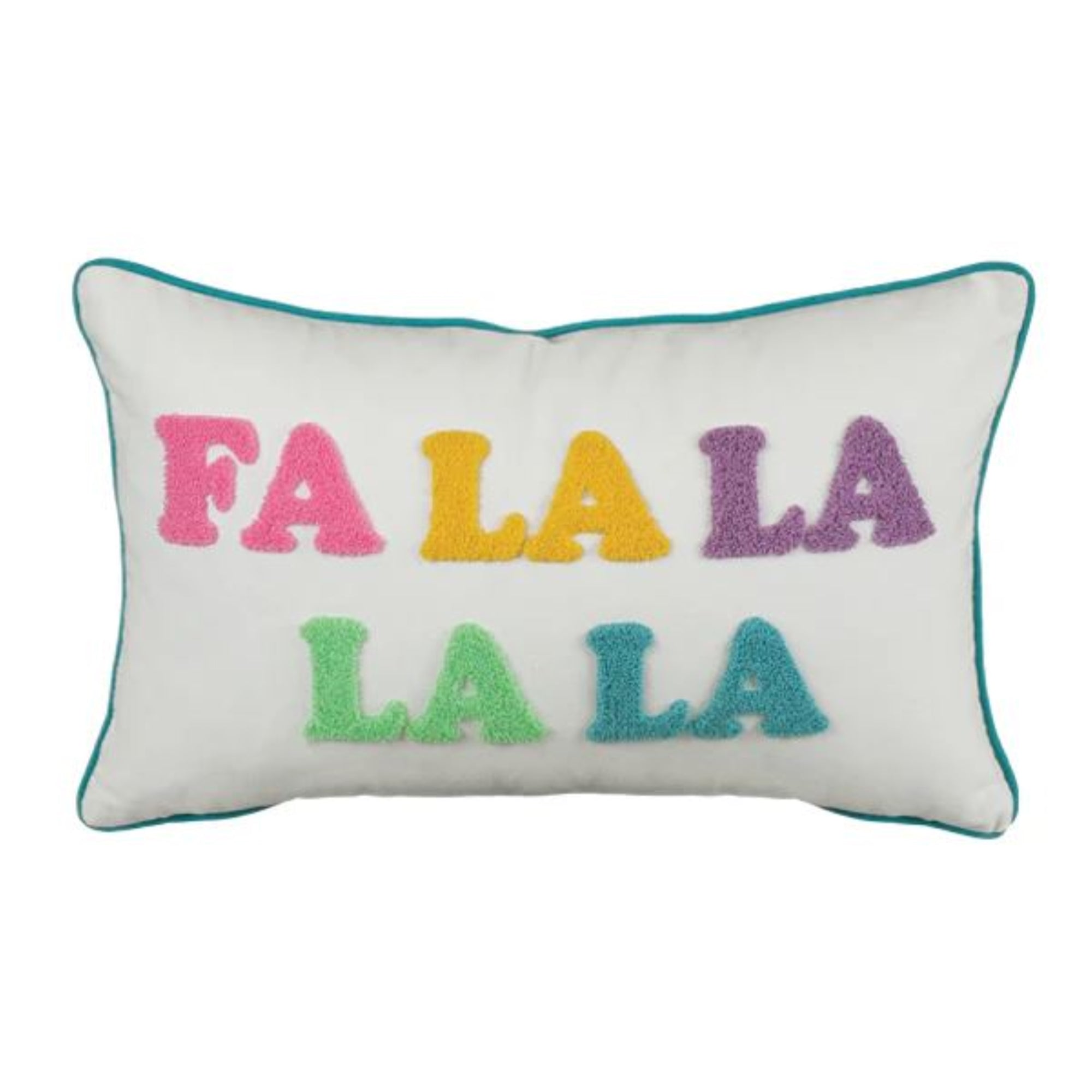 Old World Christmas Rectangular Decorative Holiday Pillow, Fa La La La La, 20in