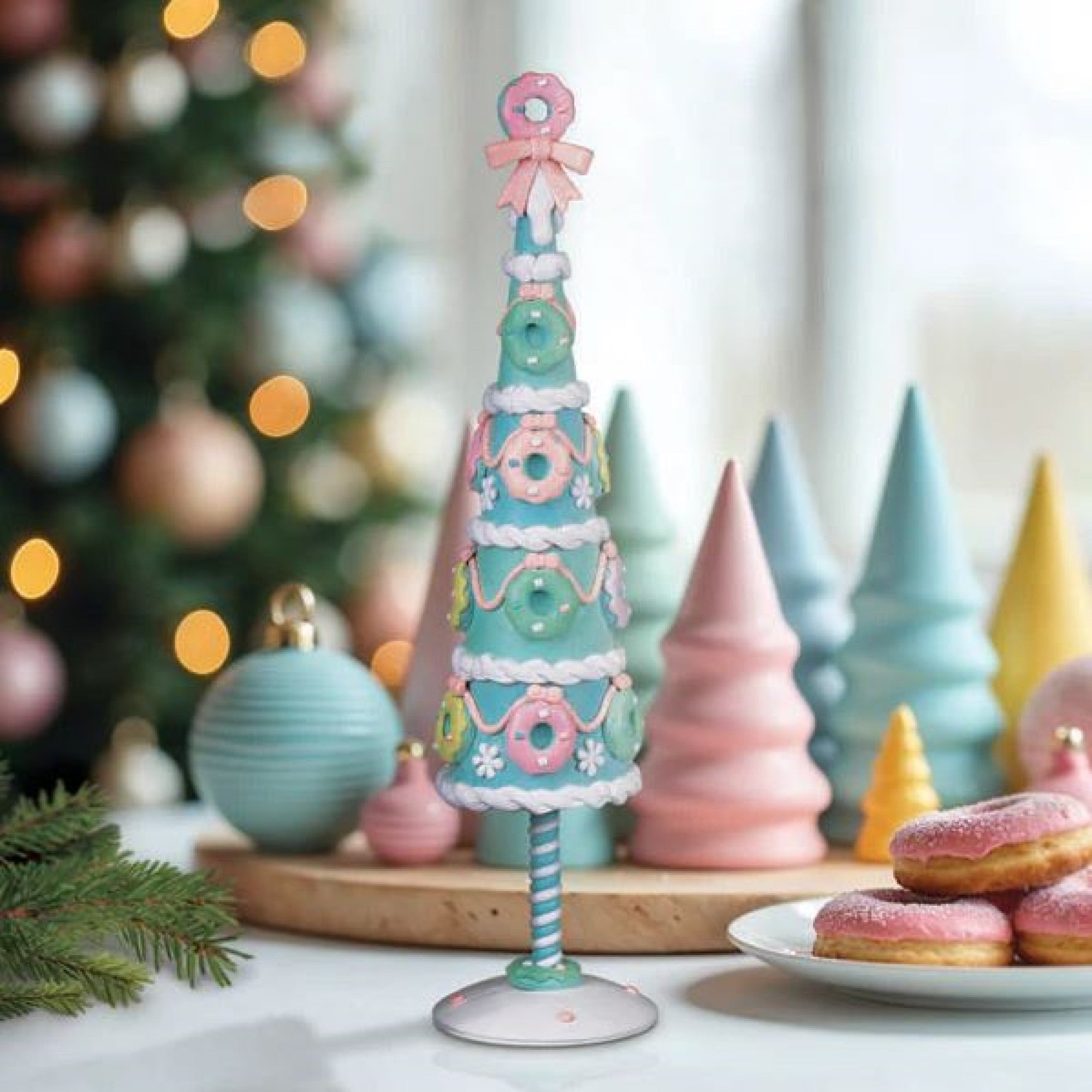Old World Christmas Tabletop Resin Touch of Whimsy Christmas Tree, 17.5in