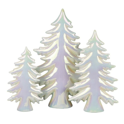 Iridescent Ceramic Tabletop Trees Set