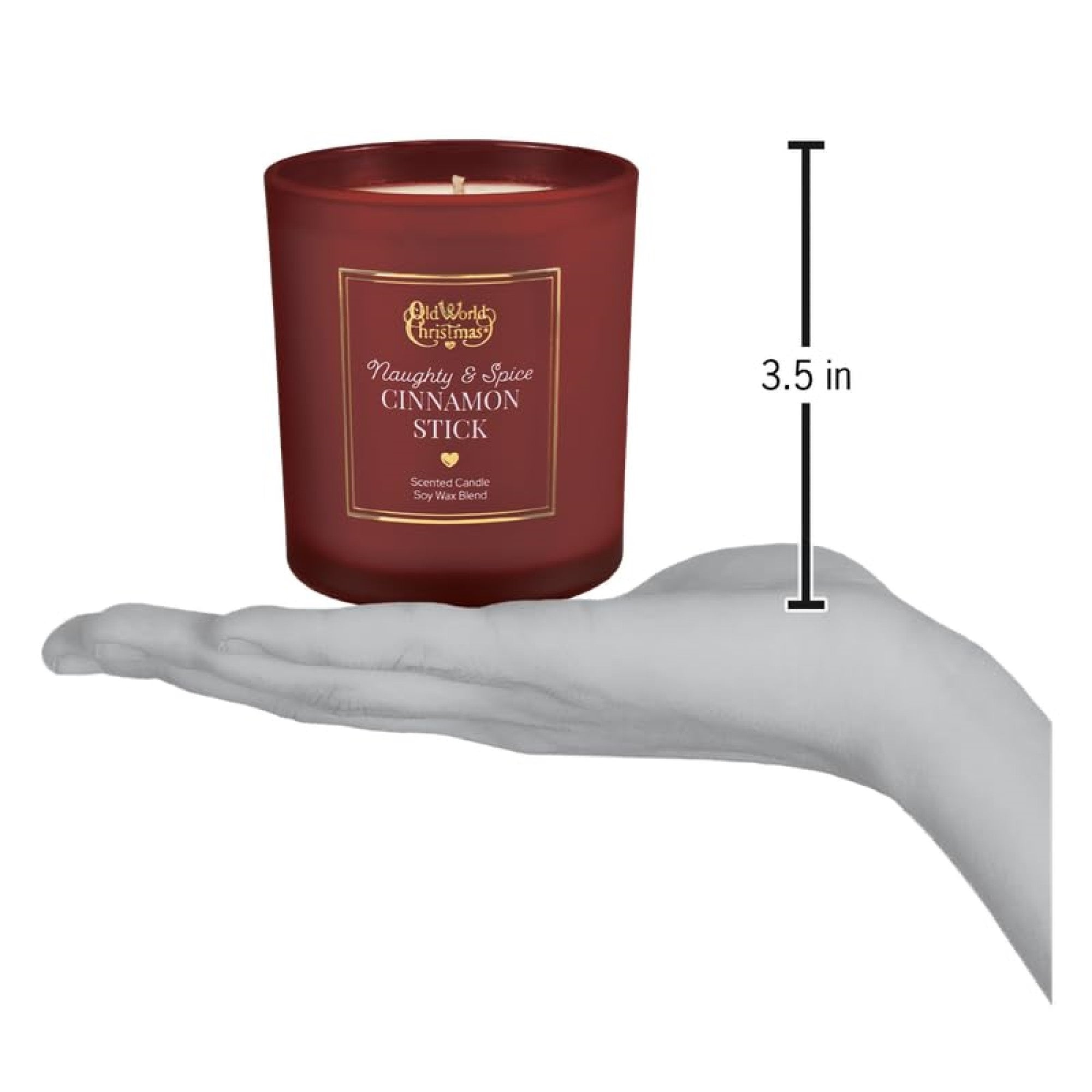Old World Christmas Soy Wax Blend Candle, Naughty & Spice Cinnamon, 8oz