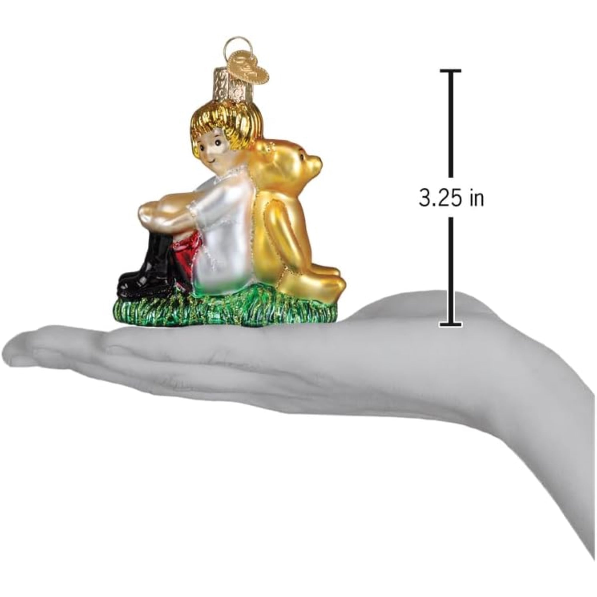 Old World Christmas Blown Glass Ornament for Christmas Tree, Winnie & Christopher Robin