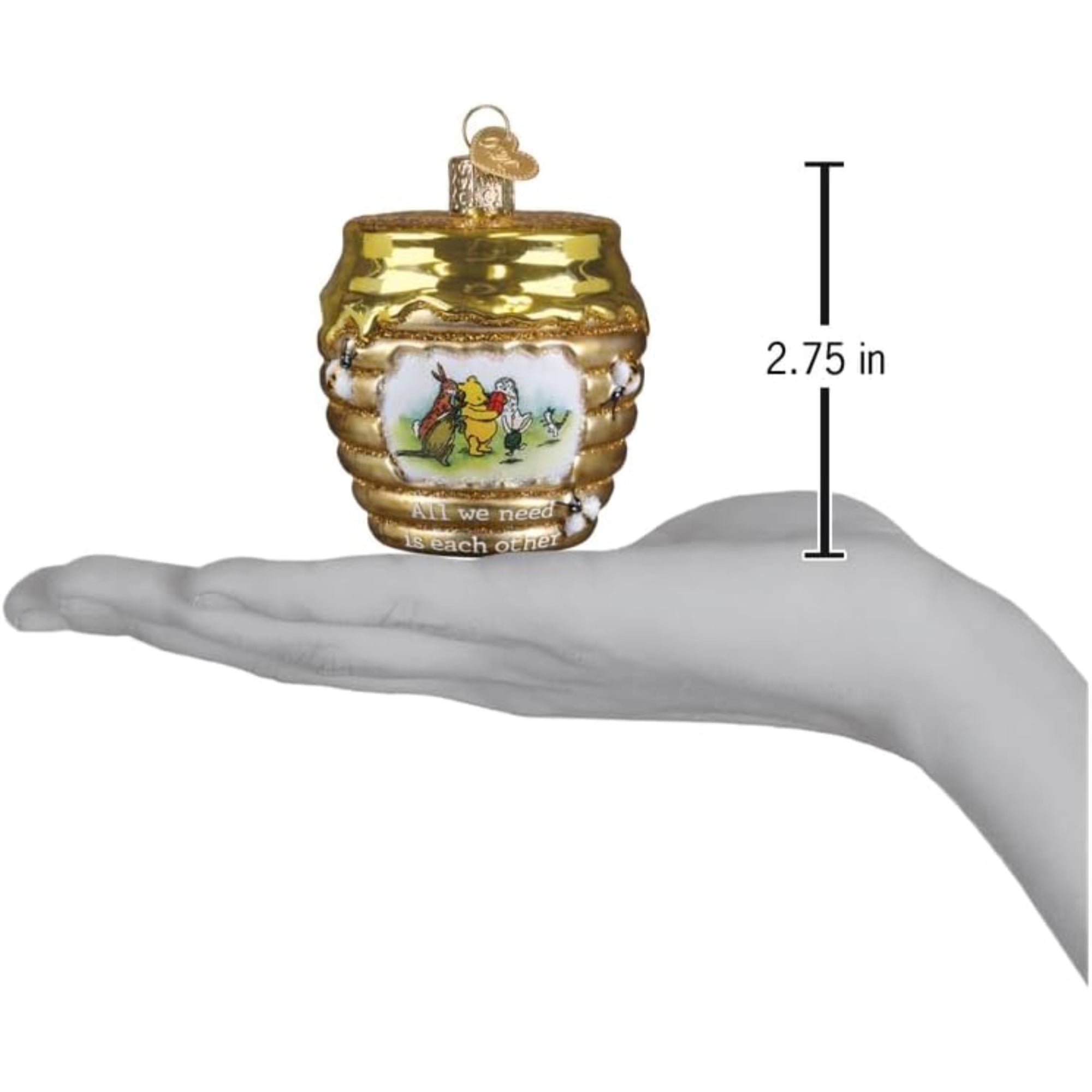 Old World Christmas Blown Glass Ornament for Christmas Tree, Winnie & Friends