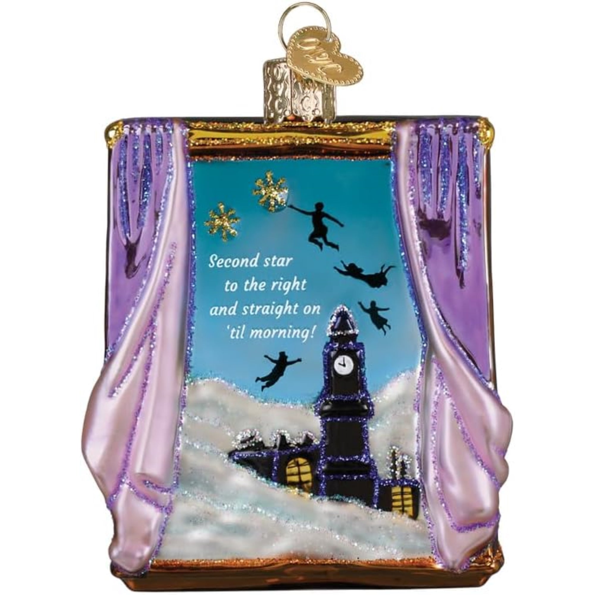Old World Christmas Blown Glass Ornament for Christmas Tree, Peter Pan's Second Star