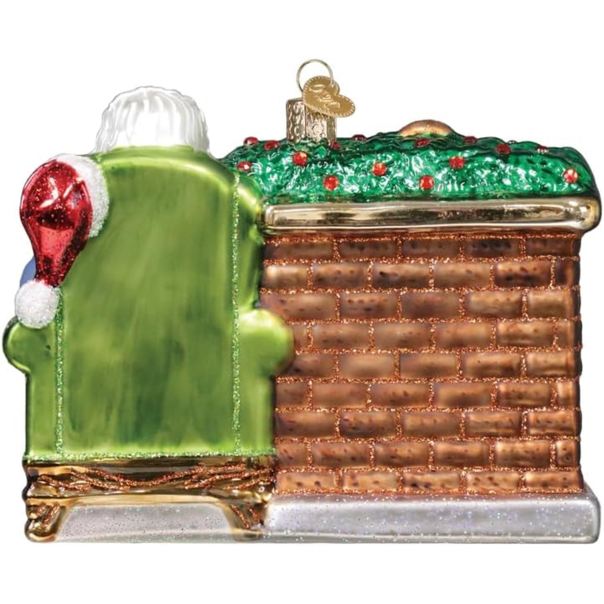 Old World Christmas Blown Glass Ornament for Christmas Tree, Santa at Hearth