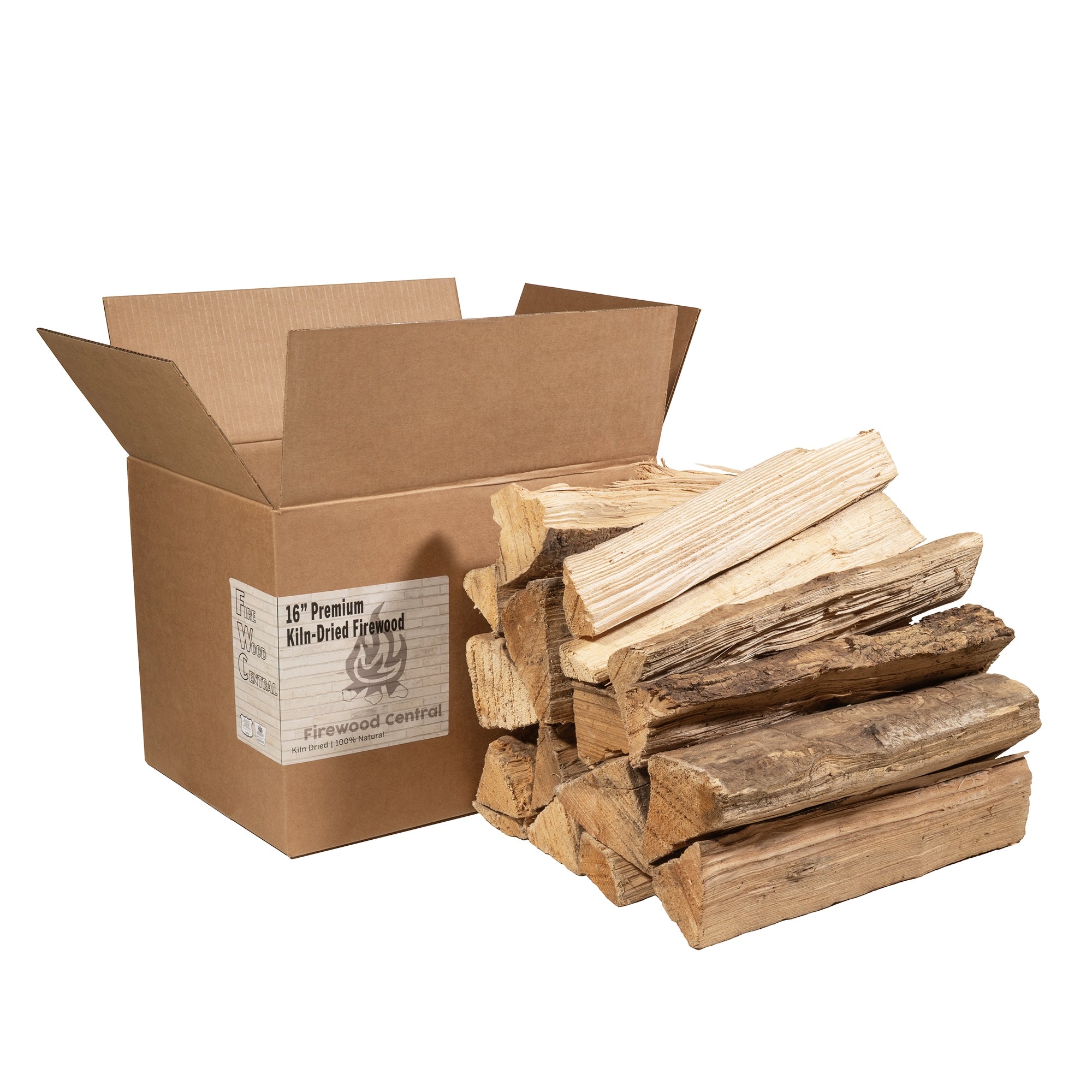 Firewood Central Kiln-Dried PA Hardwood – 16” Splits (14–18 Pieces) – High-Heat, Clean-Burning, Low Smoke for Fireplaces, Stoves & Campfires – Responsibly Sourced